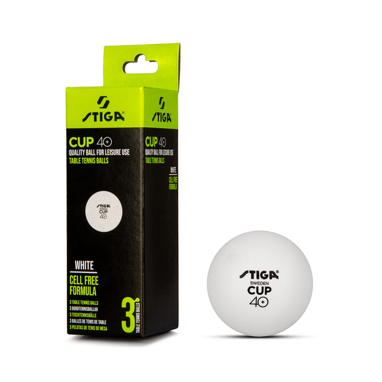 Stiga Table Tennis Balls 40+ - Pack of 3 for Serious Players