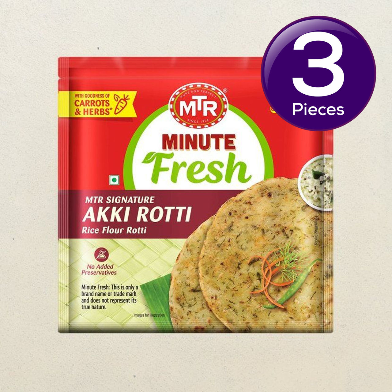 MTR Minute Fresh Akki Rotti 6 pc Combo