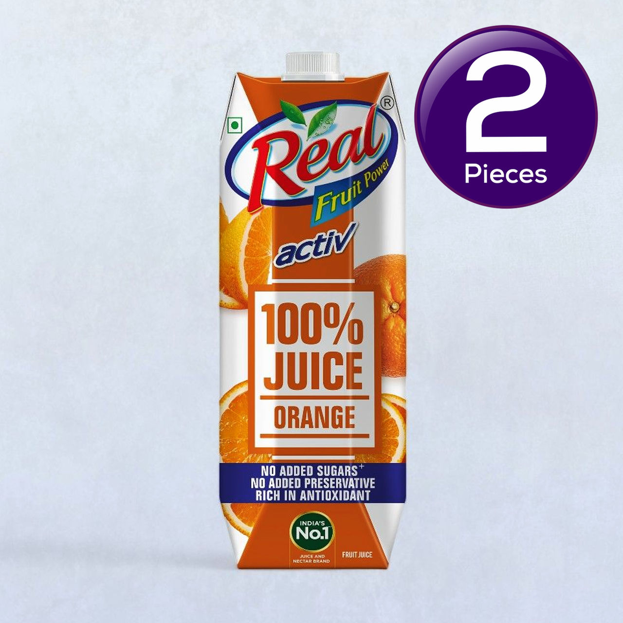 Dabur Real Activ 100% Orange Juice | Tetrapack 1 l Combo
