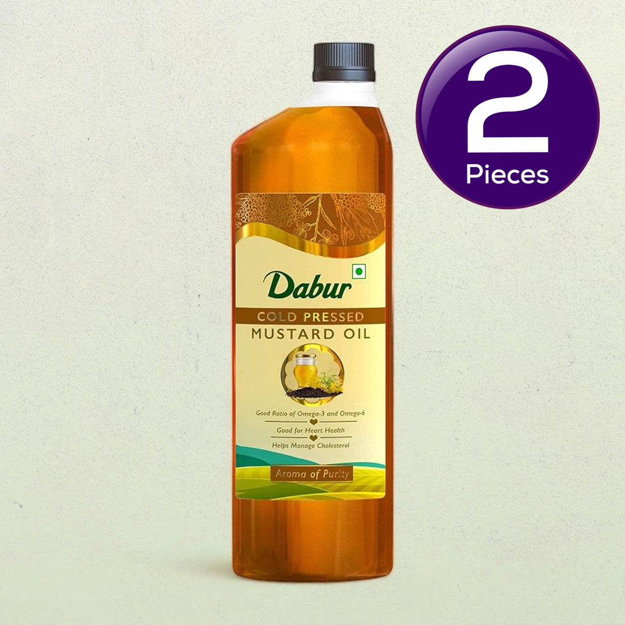 Dabur Cold Pressed Mustard Oil 1 l Combo
