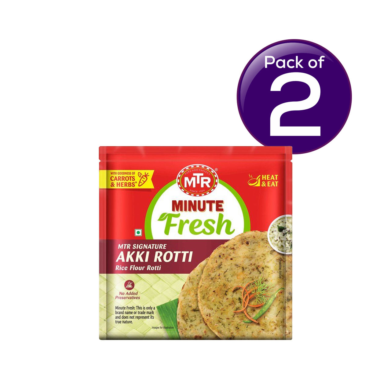 MTR Minute Fresh Akki Rotti 6 pc Combo