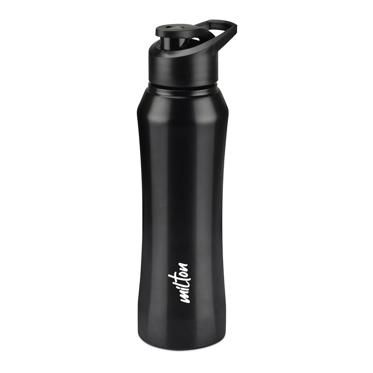 Milton Stainless Steel Comet Single Wall Leakproof Rust Free Water Bottle | Black - 1 L