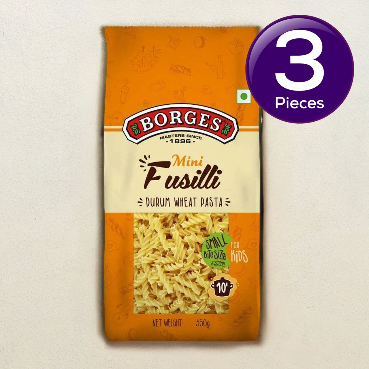 Borges Mini Fusilli Durum Wheat Pasta 350 g Combo