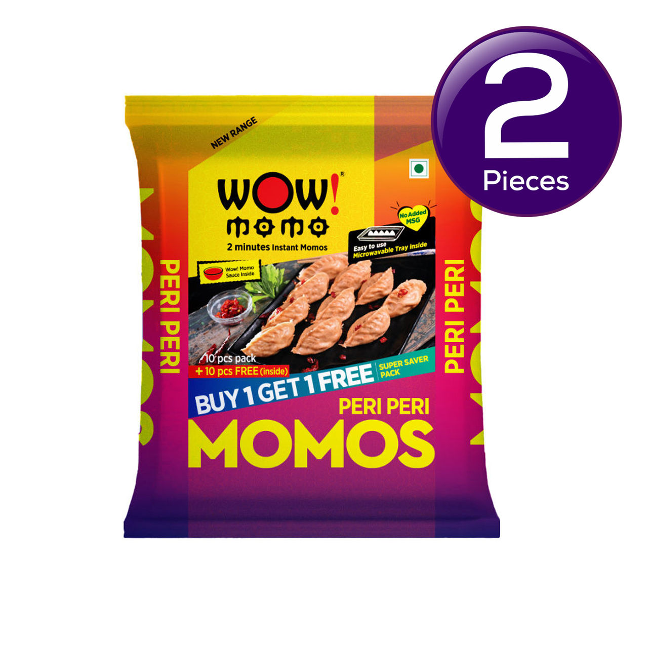 Wow! Veg Peri Peri Momo Buy 1 Get 1 Free 20 pc Combo