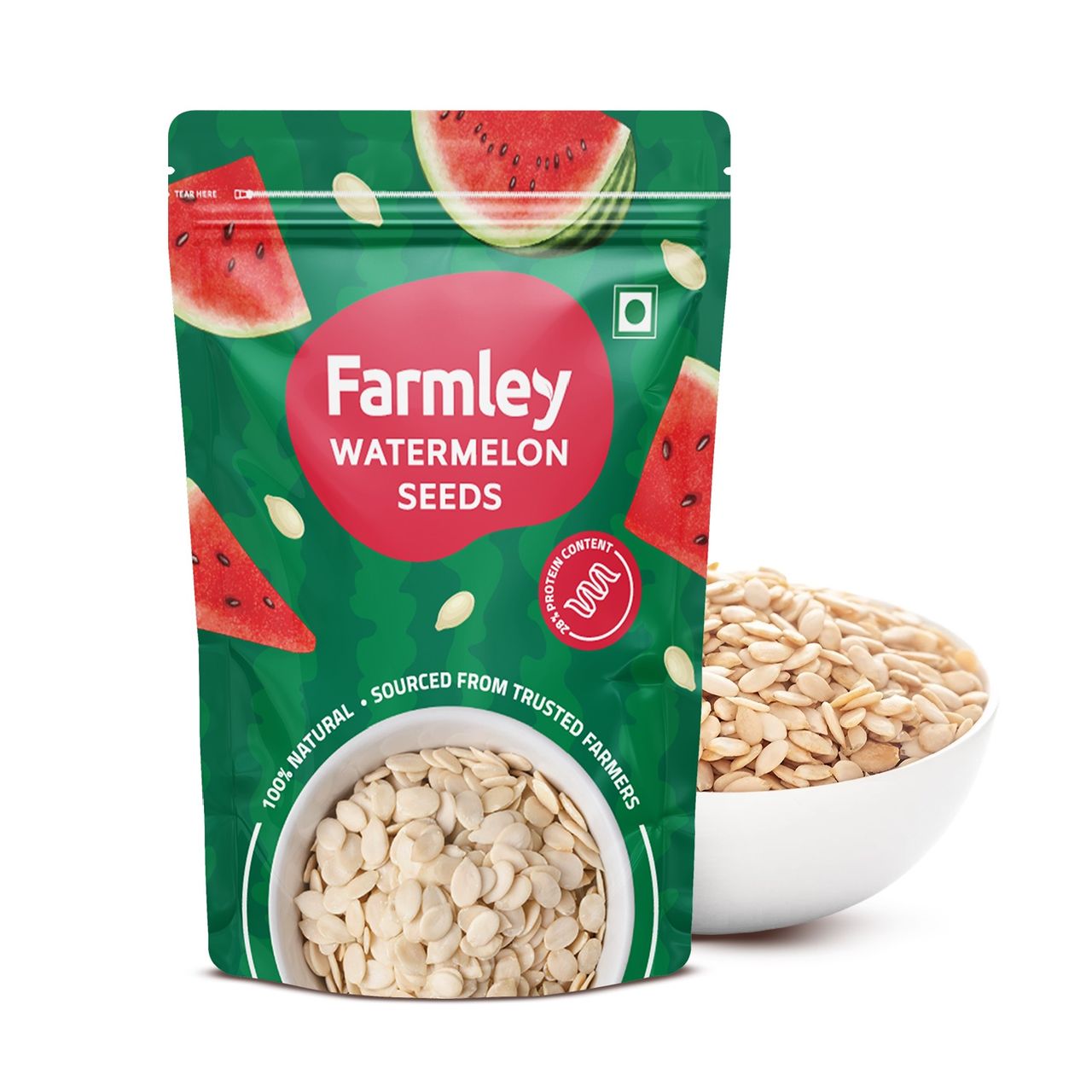 Farmley Watermelon Seeds | Raw Magaj Seeds I Tarbuj Beej | Rich In Protein