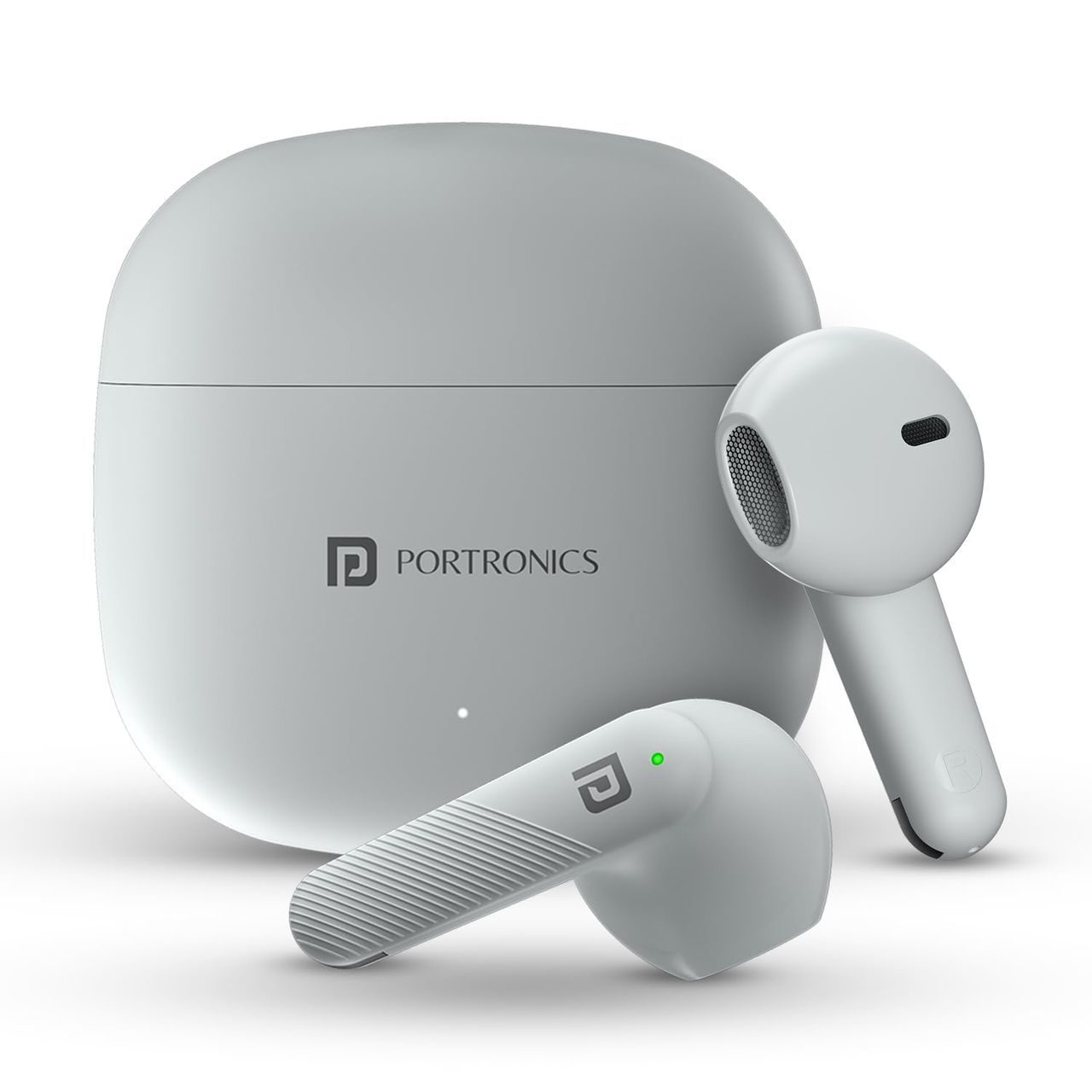Portronics Harmonics Twins S18, Smart Tws Bt Earbuds - White