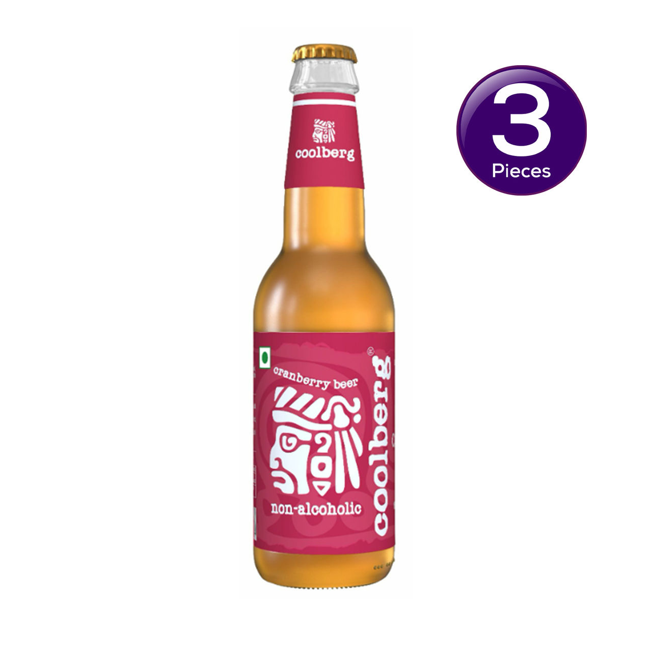 Coolberg Cranberry Non Alcoholic Beer Glass Bottle 330 ml Combo