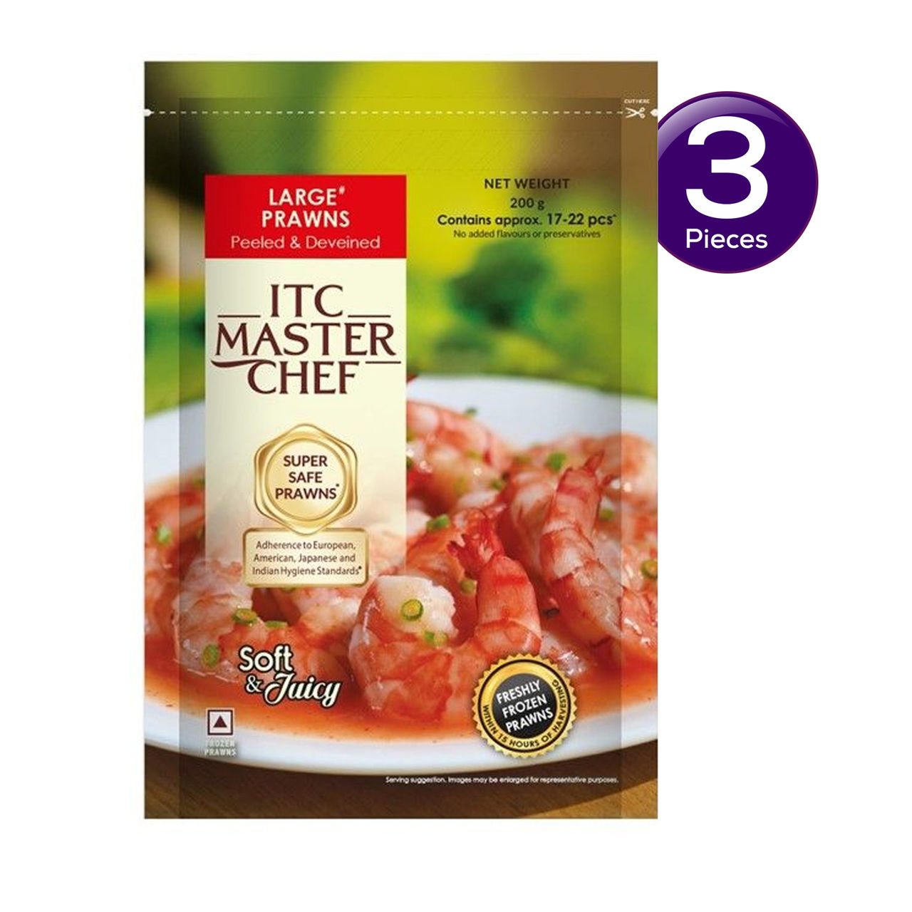 ITC Master Chef Prawns Large Peeled & Deveined 200 g Combo