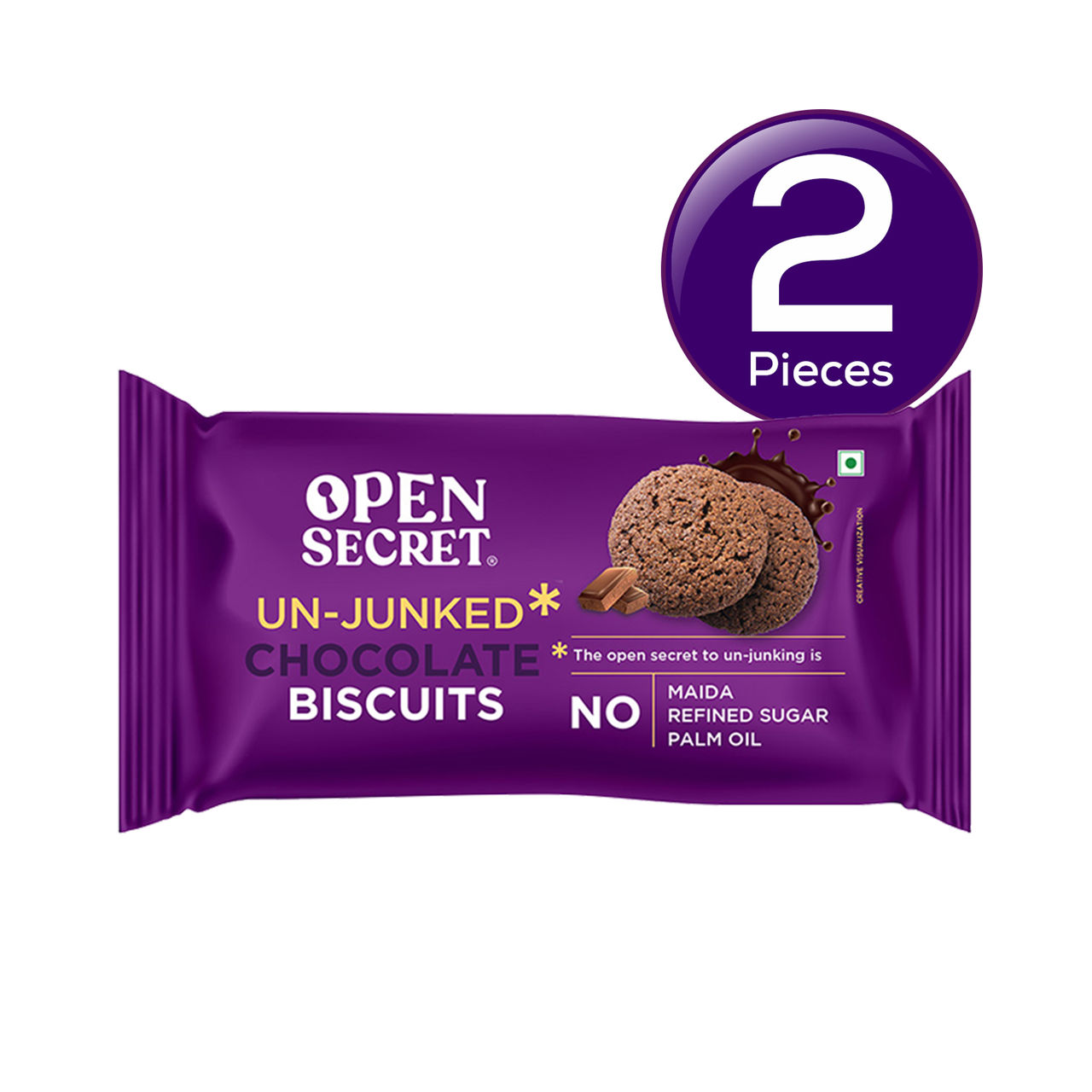 Open Secret Zero Maida Chocolate Millet Biscuit, Healthy Snacks with No Refined Sugar & No Palm Oil 40 g Combo