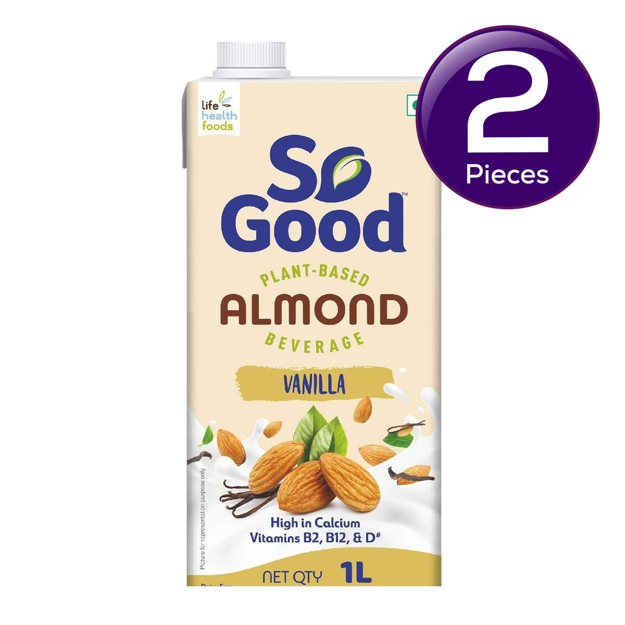 So Good Almond Plant Based Beverage Vanilla 1000 Ml Tetra Pak 1 l Combo