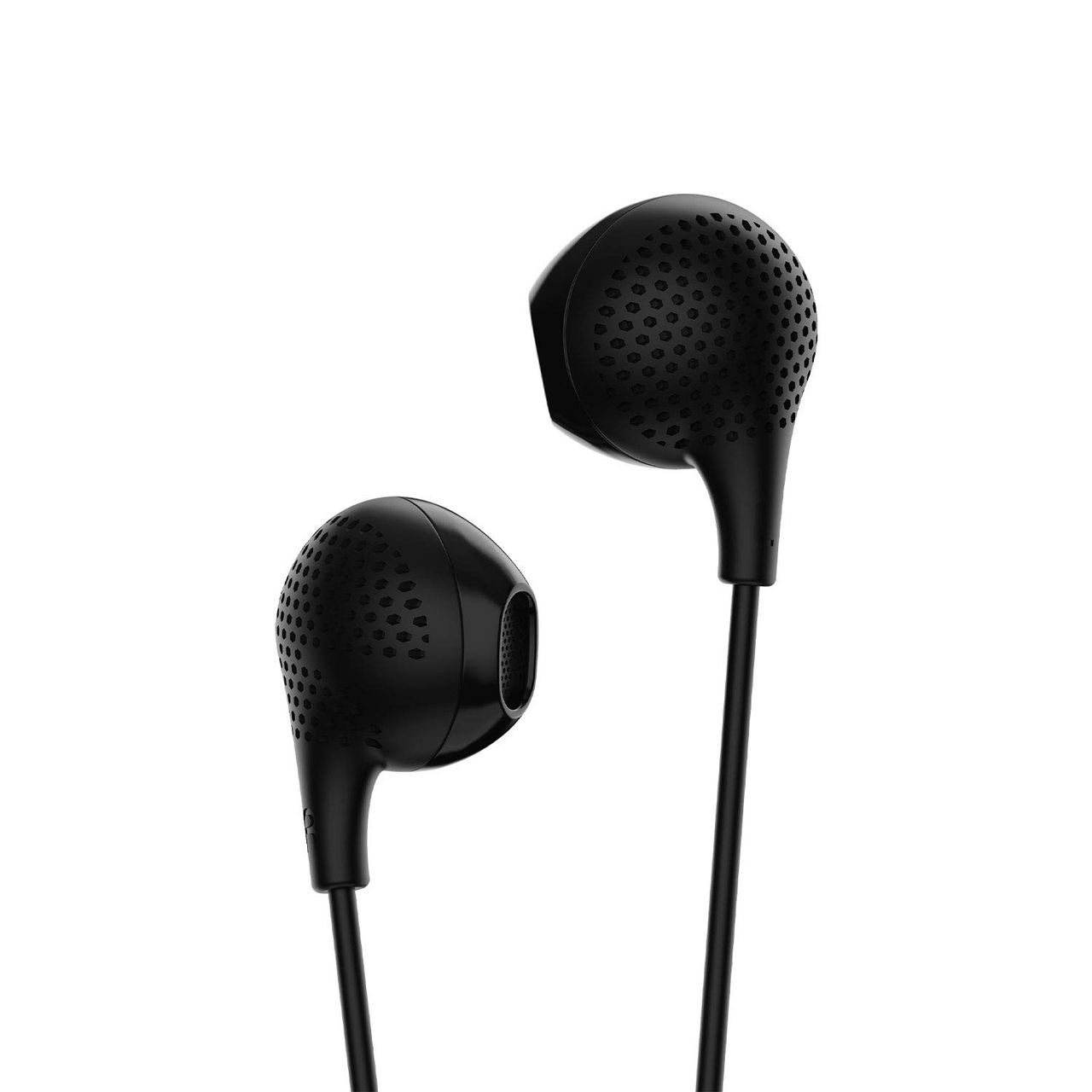 boAt Bassheads 104 Wired Earphones with 10 mm Drivers, Super Extra Bass & Mic (Black)