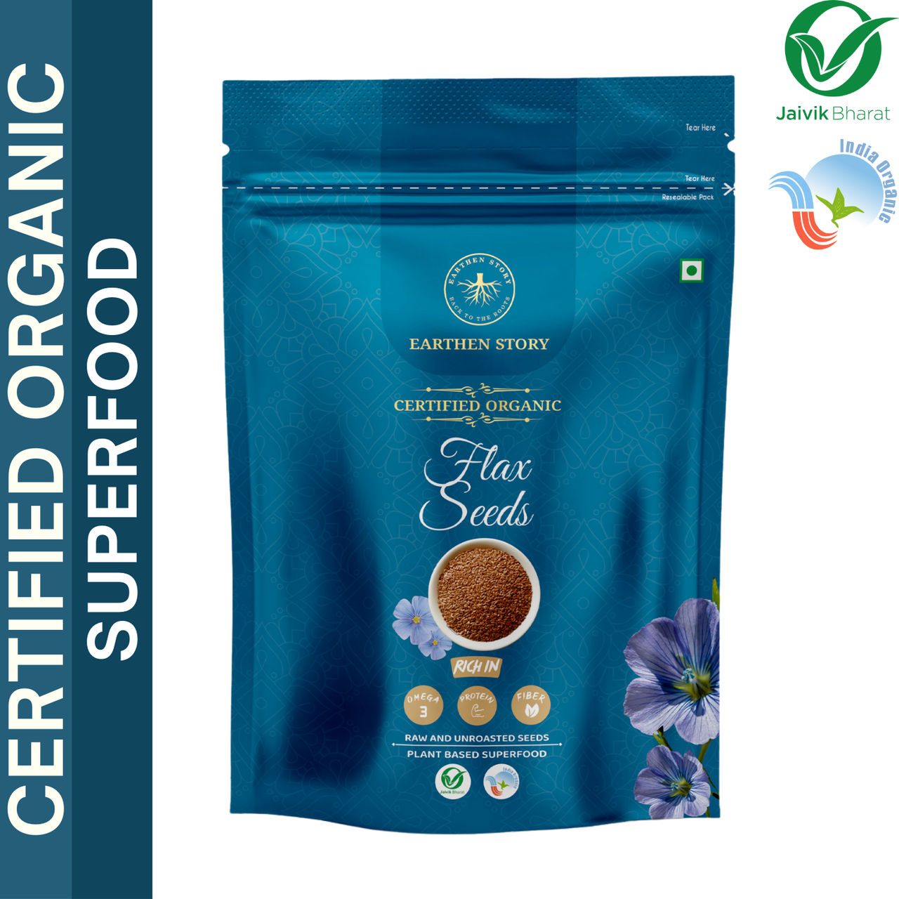 Earthen Story Organic Raw Flax Seeds