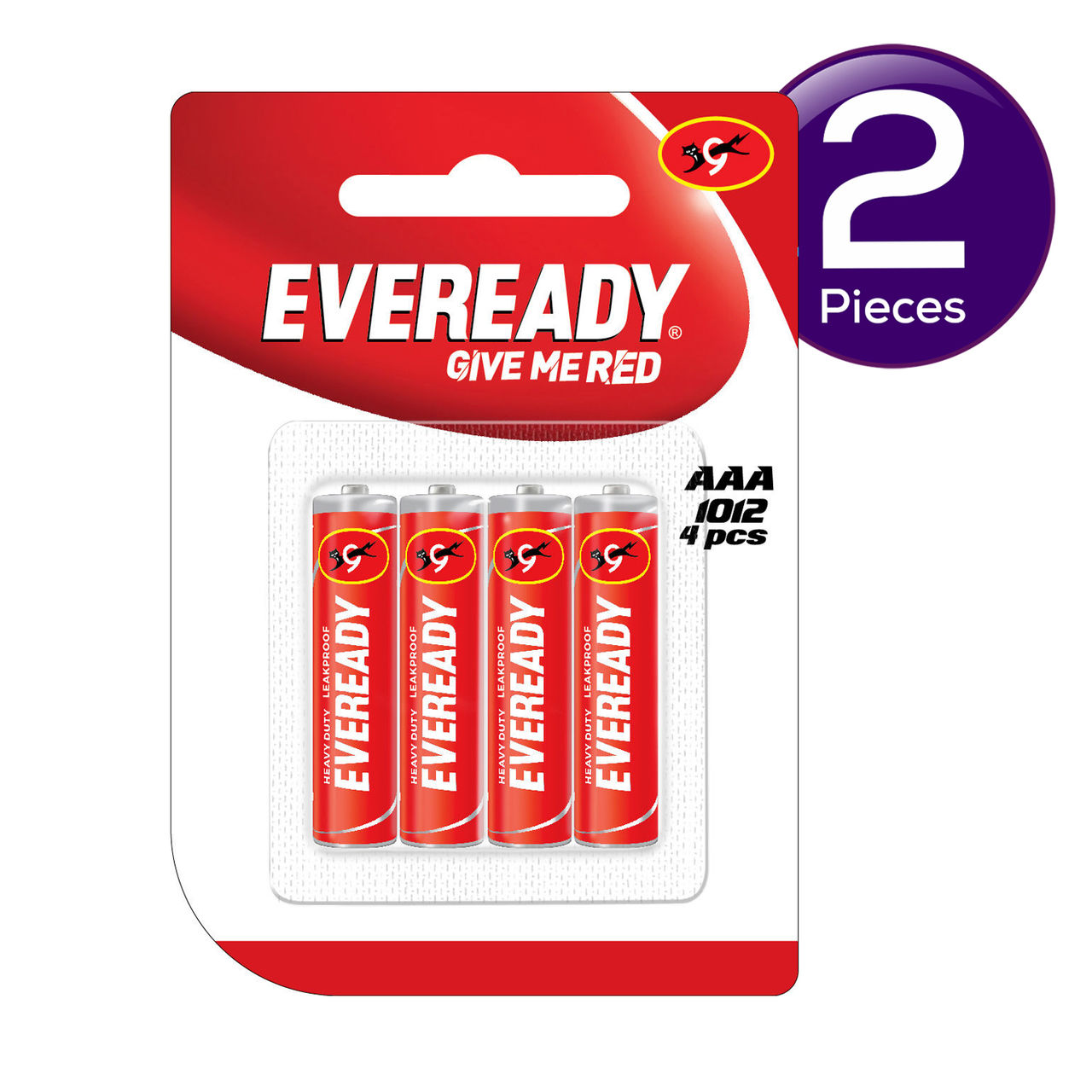 Eveready Carbon Zinc AAA Battery 4 pc Combo