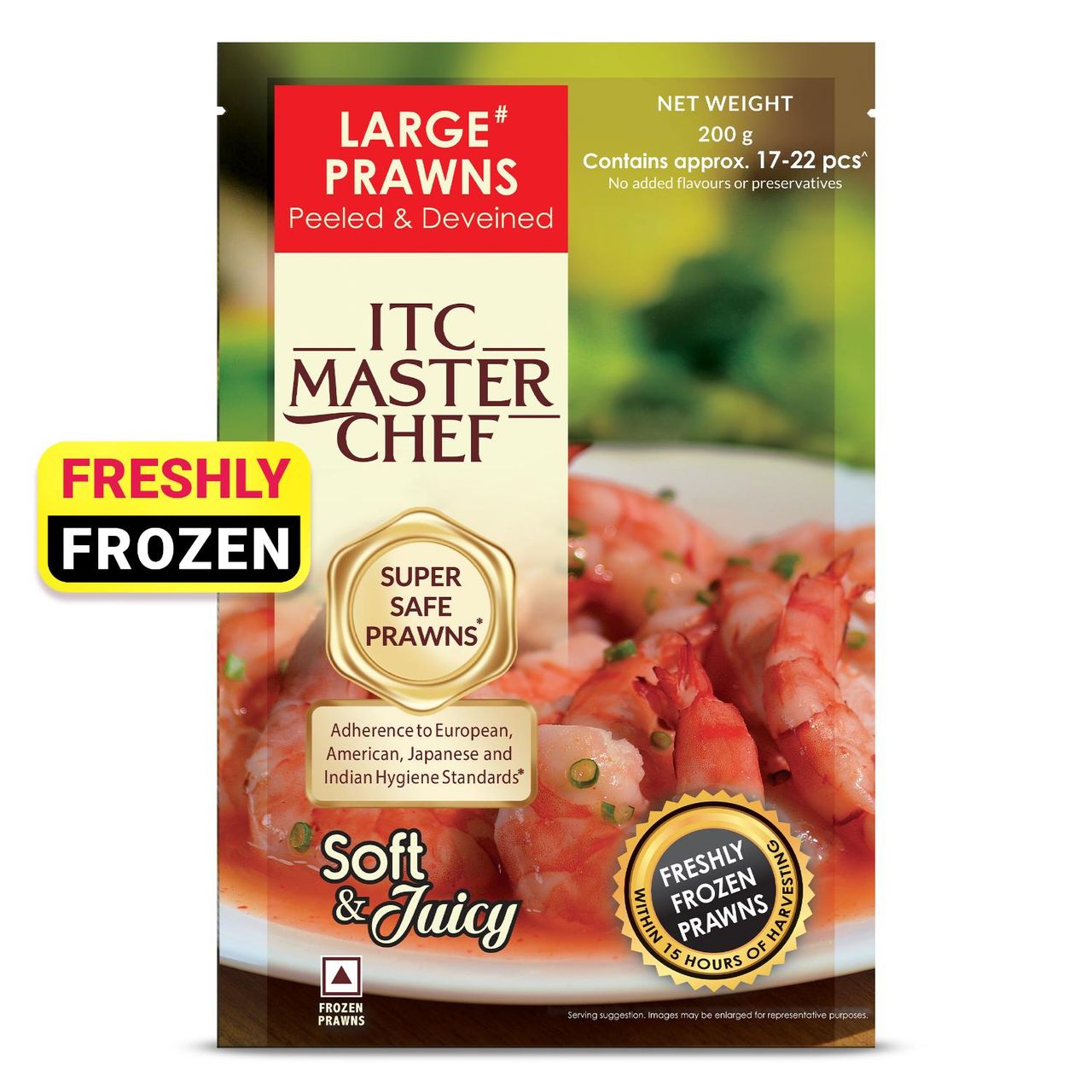 ITC Master Chef Large Prawns | Freshly Frozen | 15 hours from the Time of Harvesting