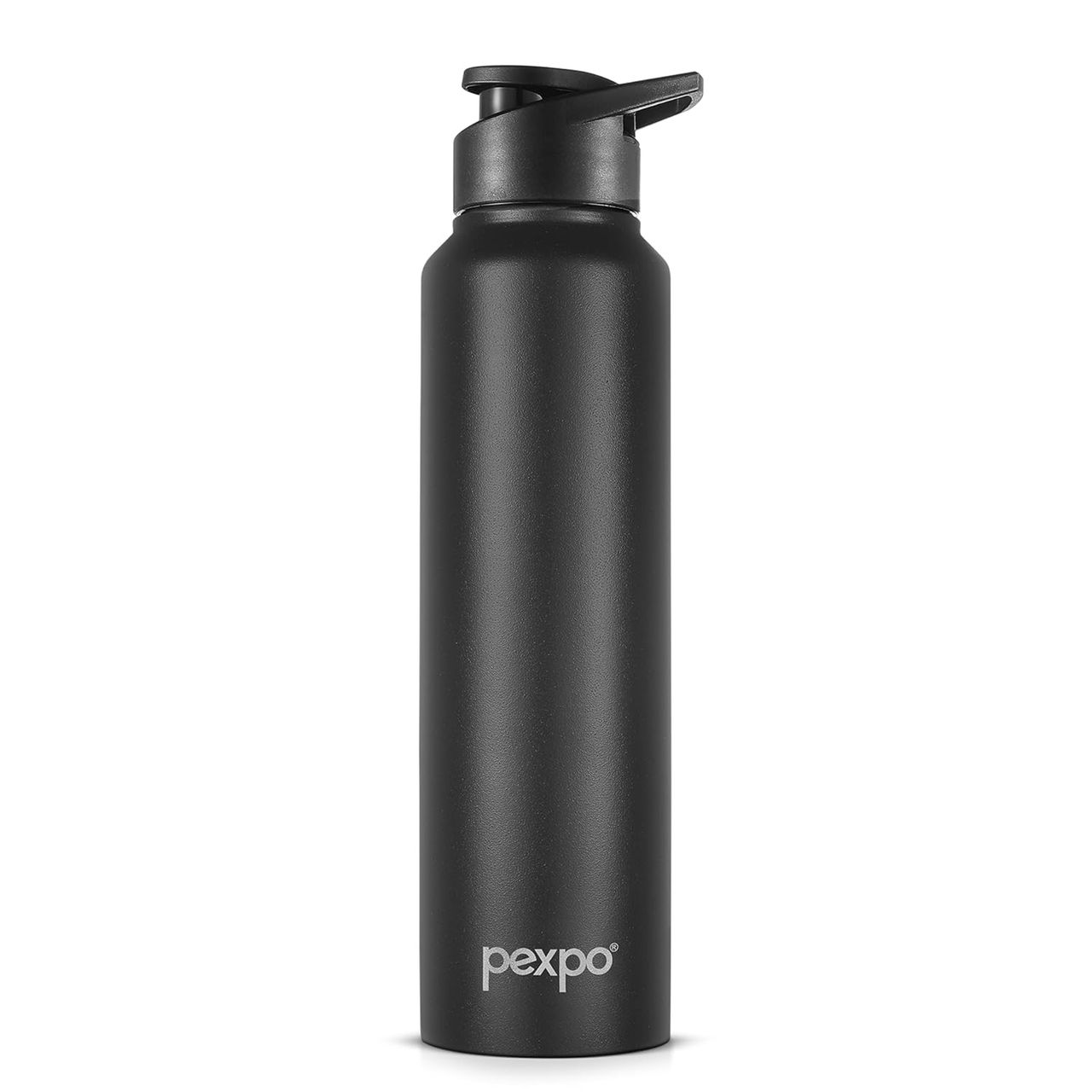 Pexpo Chromo Stainless Steel Sports/Fridge Sipper Water Bottle - 1 L | Knight Black
