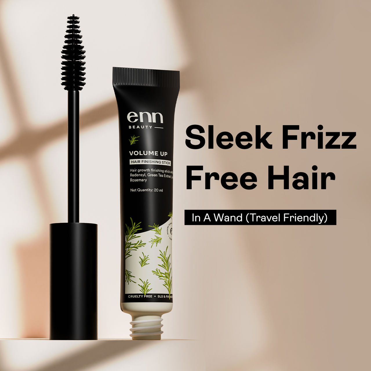 Enn Beauty Volume Up Hair Finishing Stick, Frizzy Flyaway Baby Hair Fixer with 2%Redensyl &Rosemary