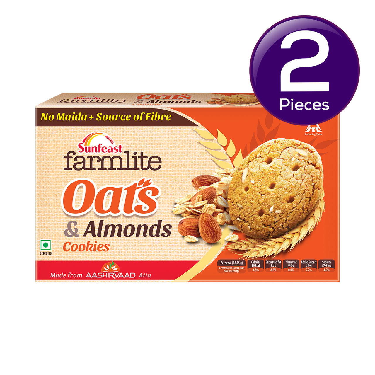 Sunfeast Farmlite Oats & Almonds Cookies 300 g Combo