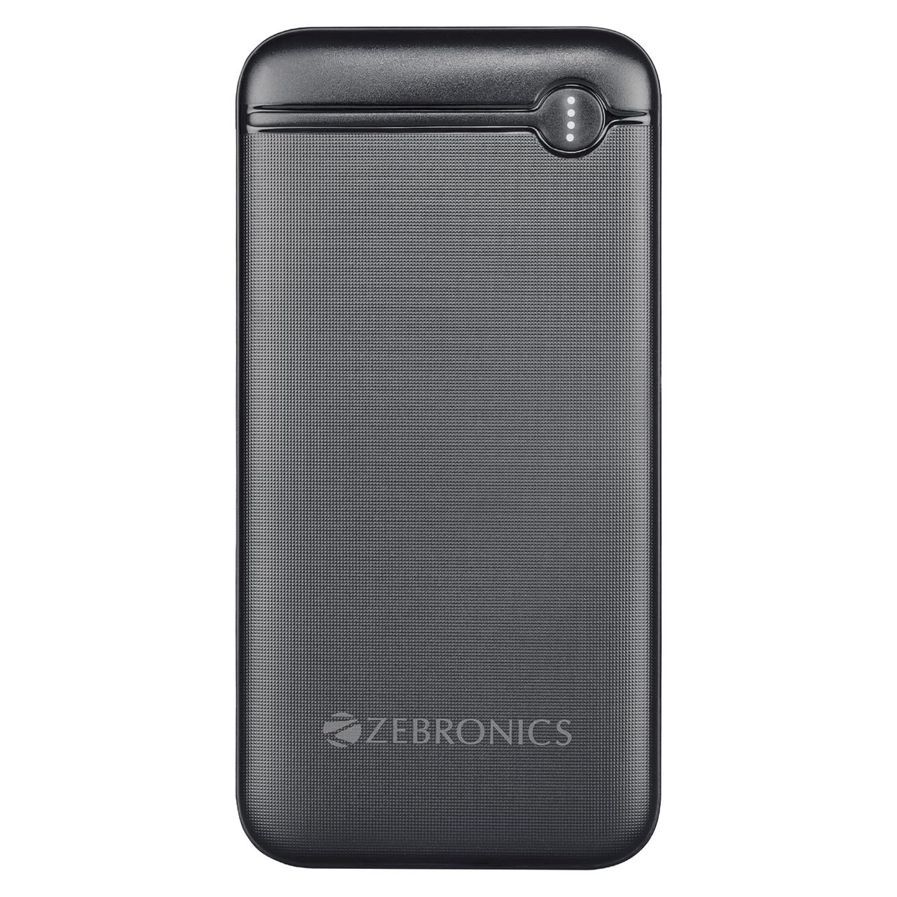Zebronics MB10000S11 Power Bank, 10000 Mah, Rapid Charge, 20W Output, Dual USB Output, Pd 3.0 Type C (Black)