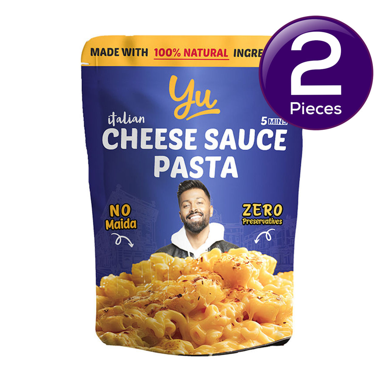 Yu Cheese Sauce Instant Cup Wheat Pasta - Combo Pack 130 g X 2 Combo
