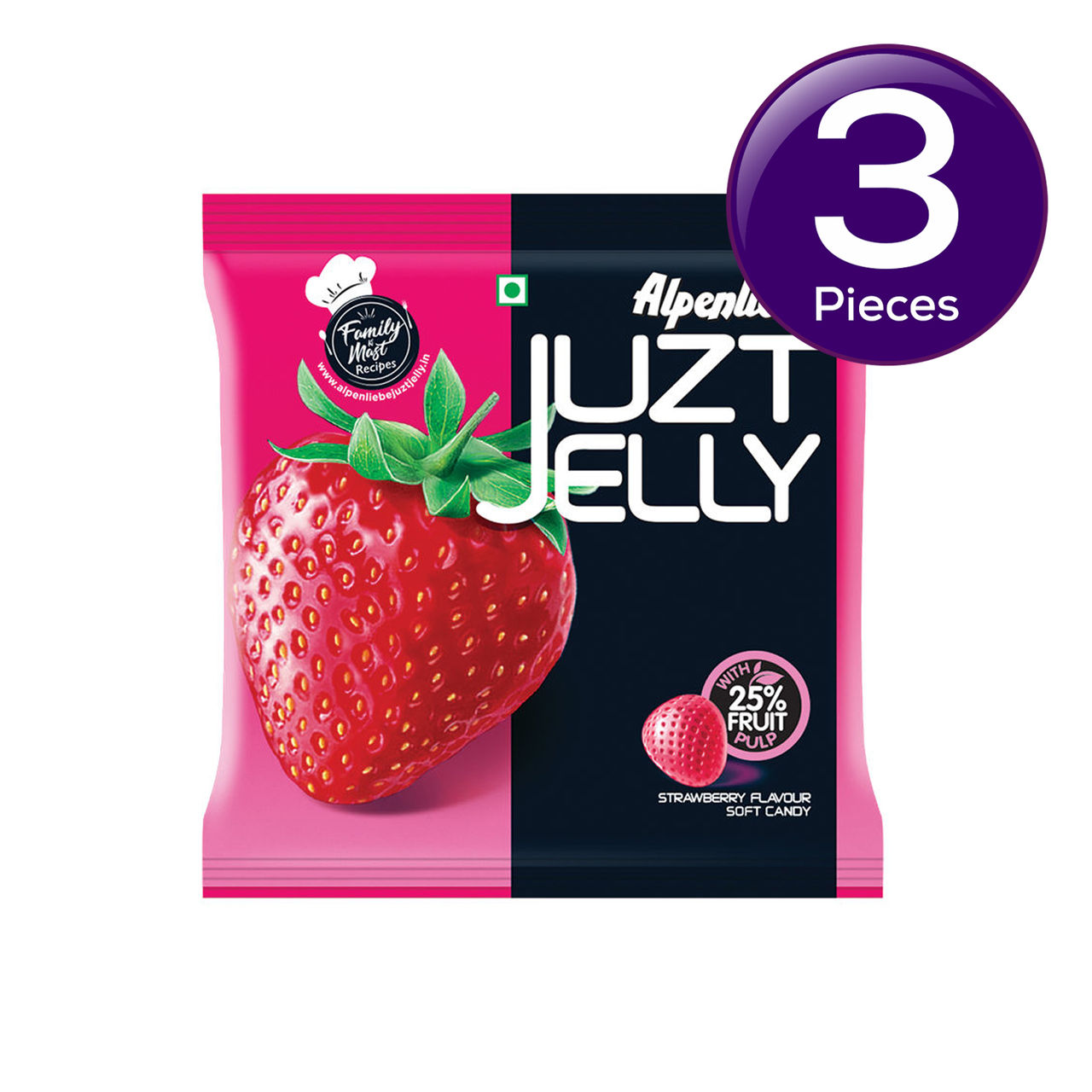 Alpenliebe Juzt Jelly Strawberry Flavour Pouch 148 g Combo
