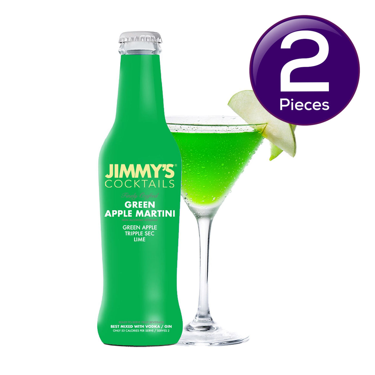 Jimmy's Green Apple Martini - Cocktail Mixer 250 ml Combo