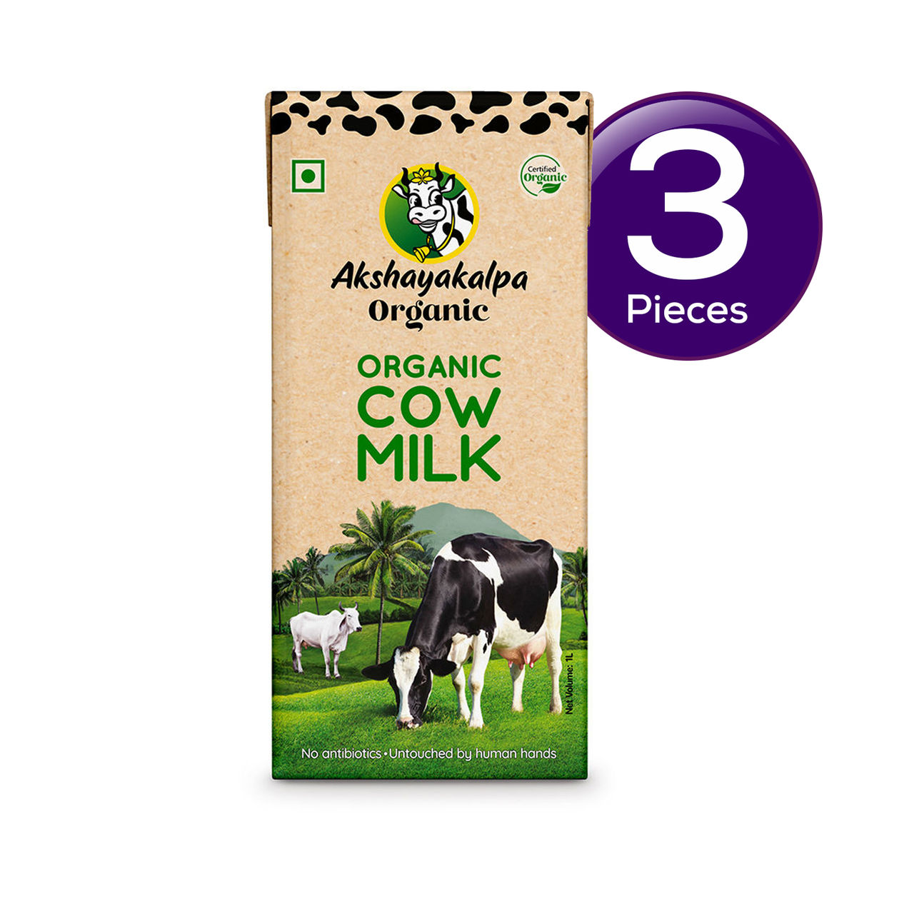 Akshayakalpa Organic Cow Milk - Uht 1 l Combo