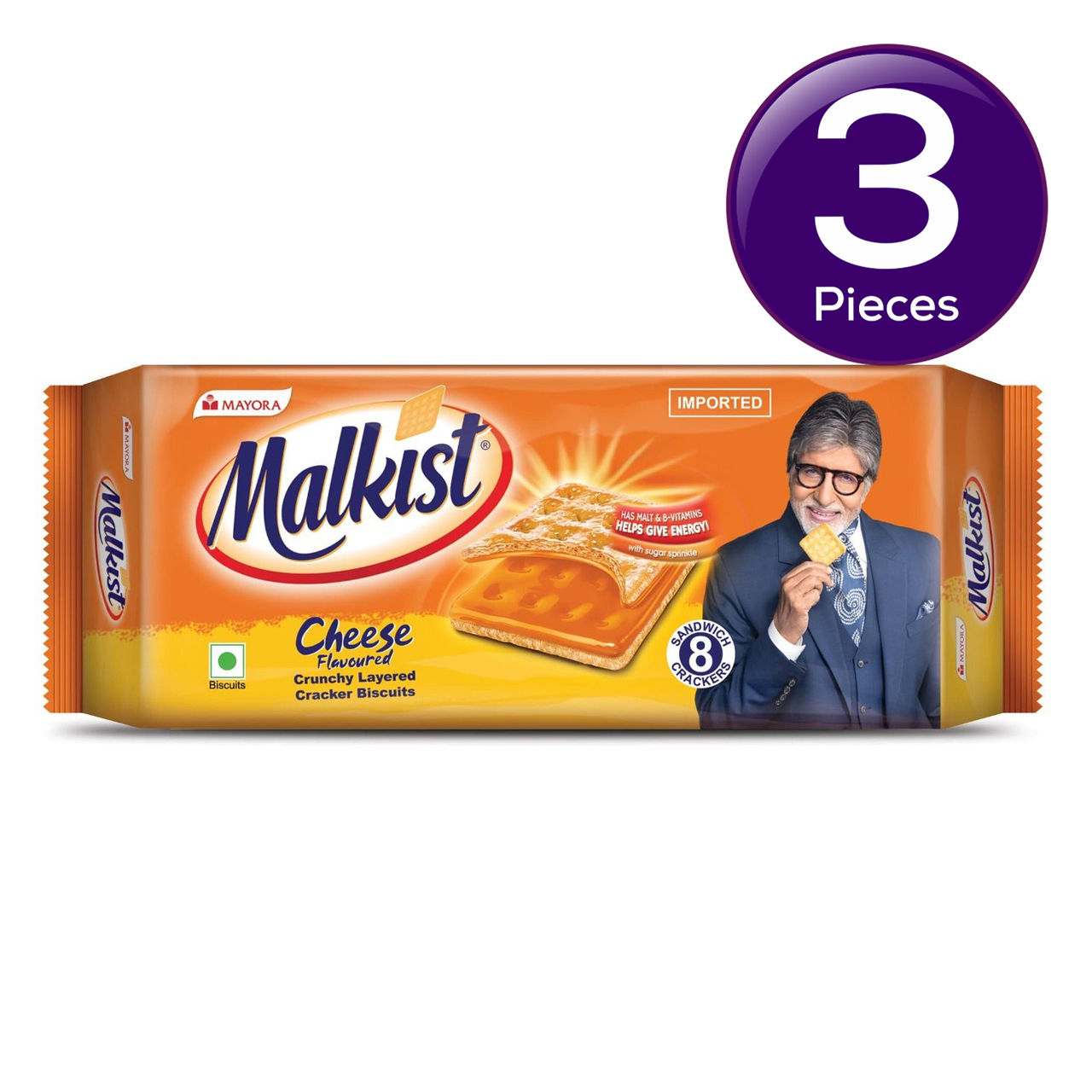 Malkist Cheese Crunchy Layered Crackers 144 g Combo