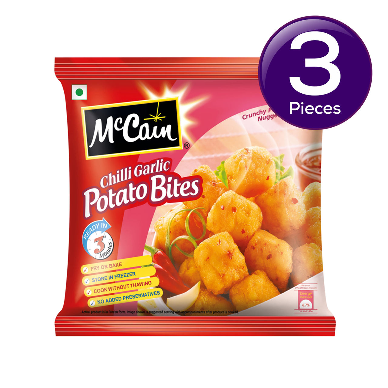 McCain Chilli Garlic Potato Bites Nuggets 420 g Combo