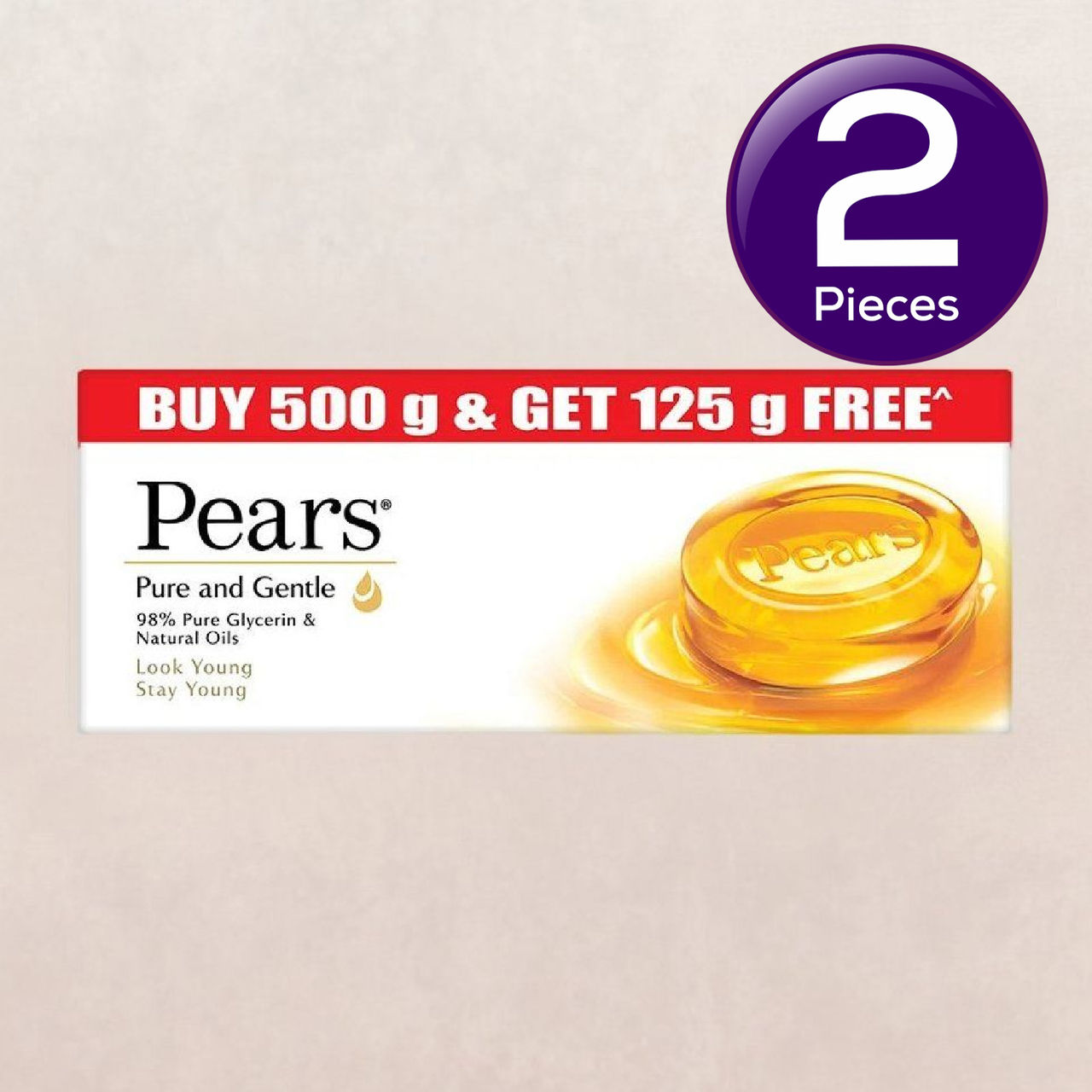 Pears Moisturising Bathing Bar Soap with Glycerine Pure & Gentle - For Golden Glow 625 g Combo