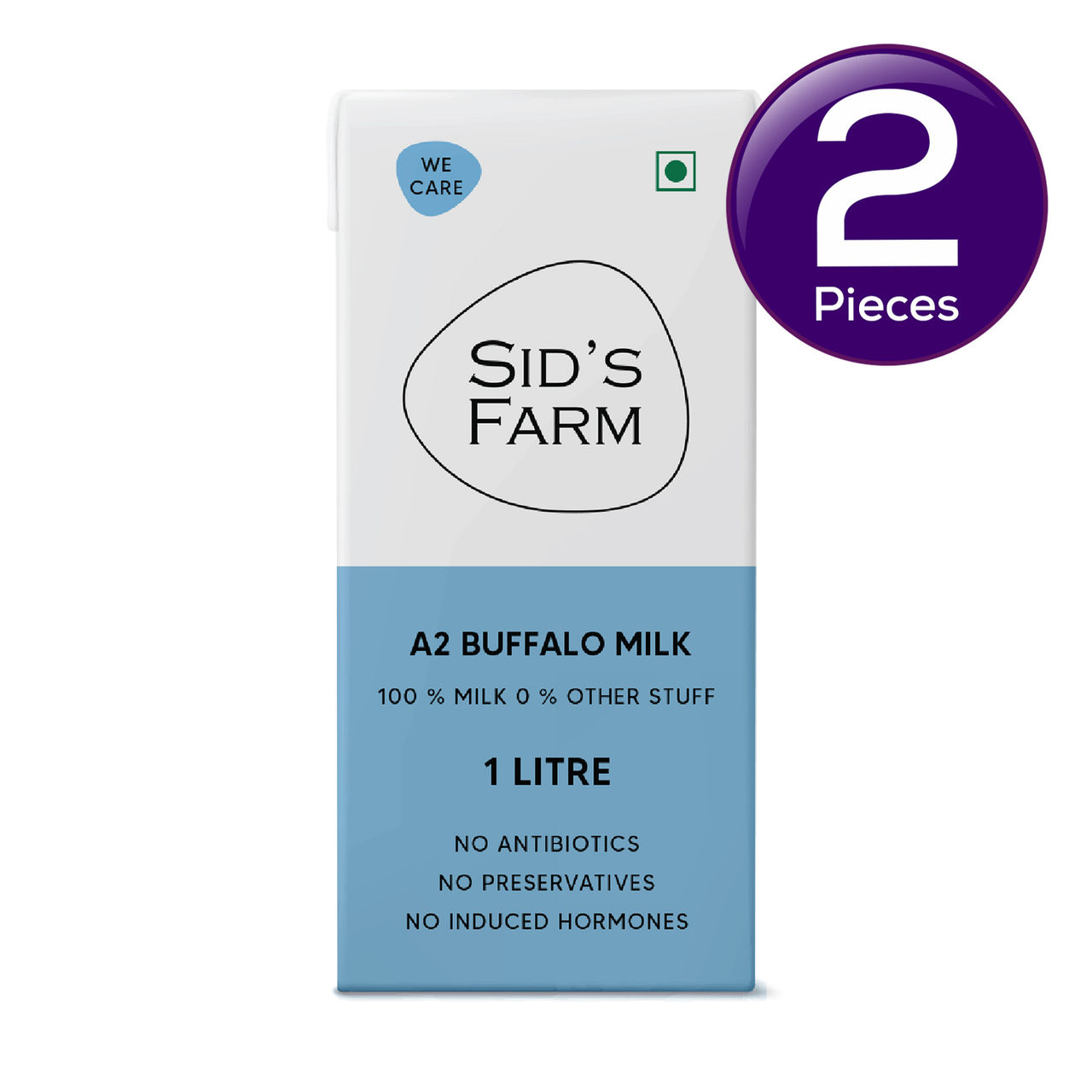 Sid's Farm A2 Buffalo Milk Tetra Pack 1 l Combo