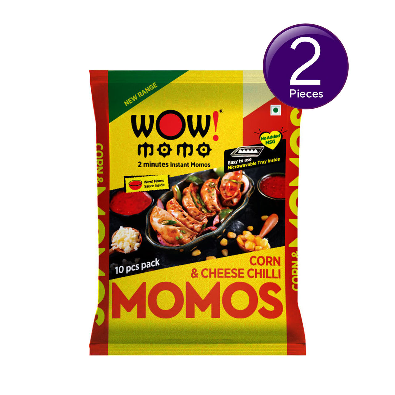 Wow! Corn & Cheese Chilli Momos Combo