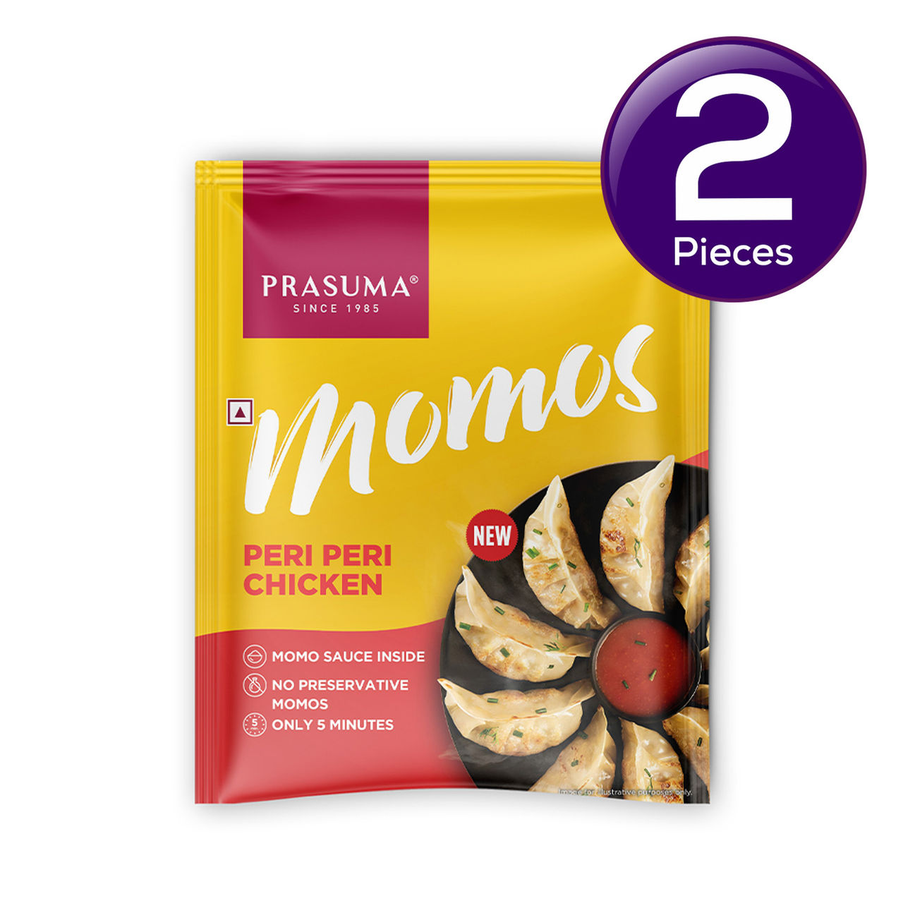Prasuma Peri Peri Chicken Momos 250 g Combo