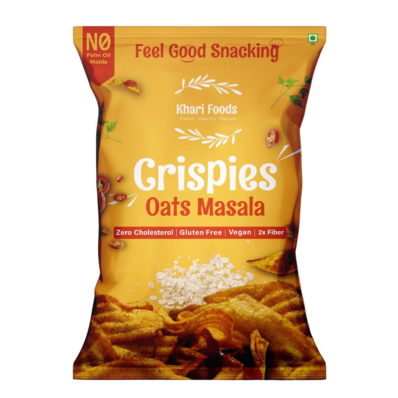 Khari Foods Masala Oats Crispies Chips - No Palm Oil
