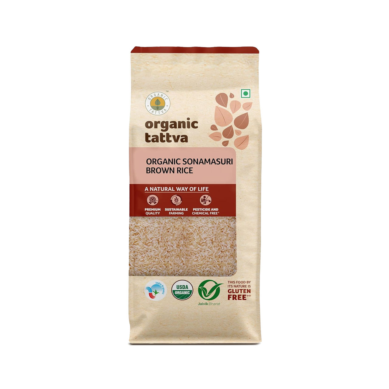 Organic Tattva Sonamasuri Rice Brown