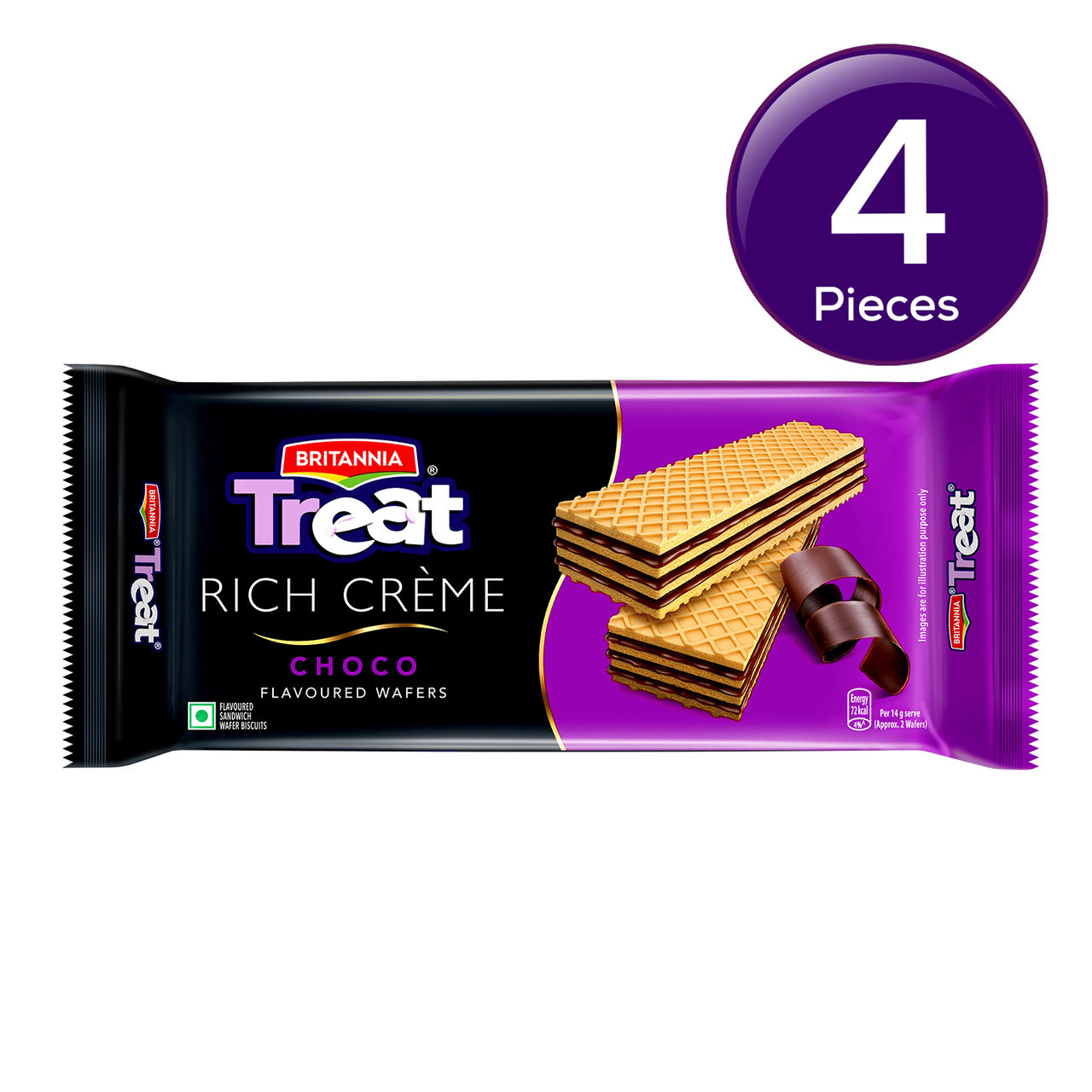 Britannia Treat Rich Crème Choco Flavoured Wafers 55 g Combo