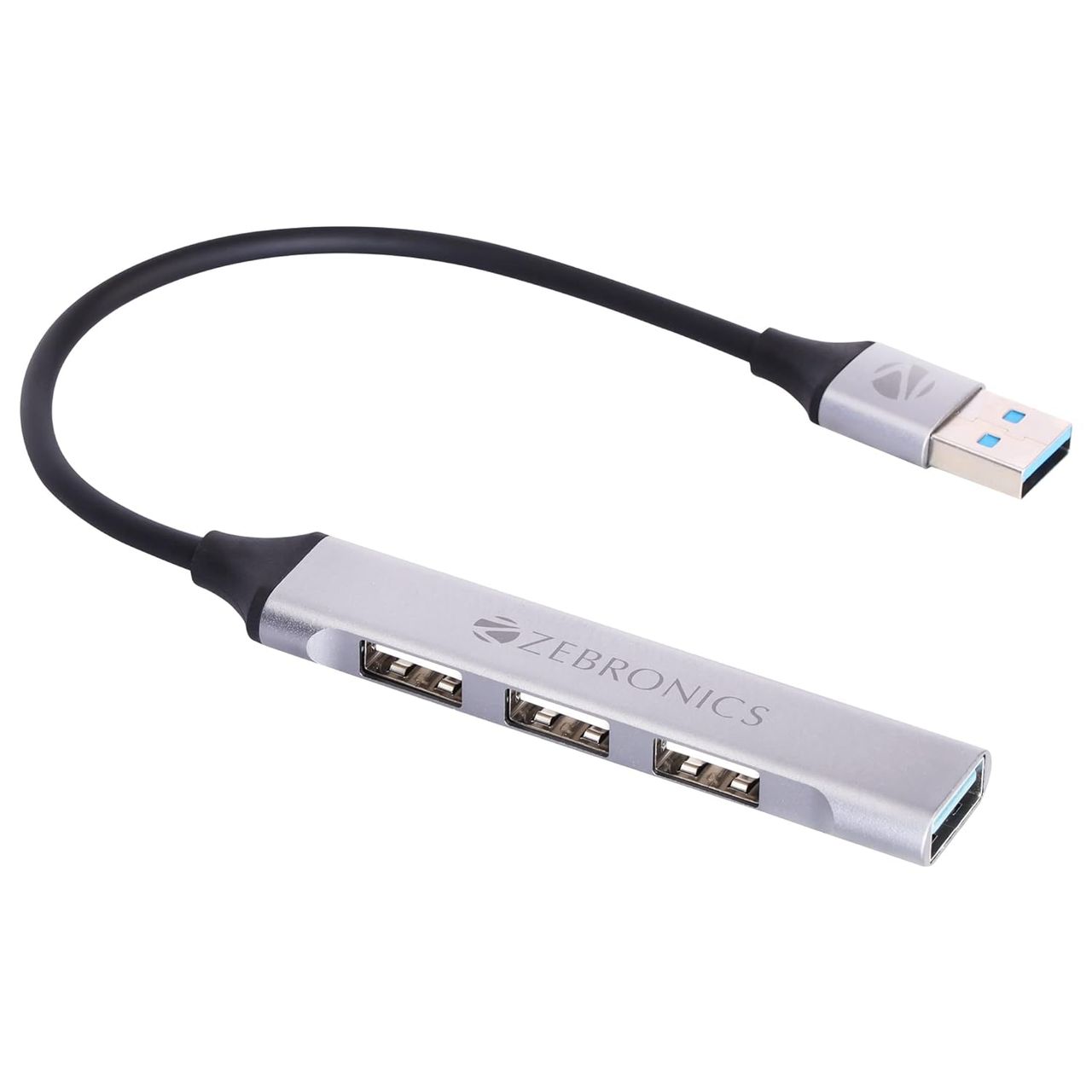 Zebronics 200Hb Usb 3.0 4 Port Hub Hi Speed Data Transfer Aluminum + Abs Body Plug & Play