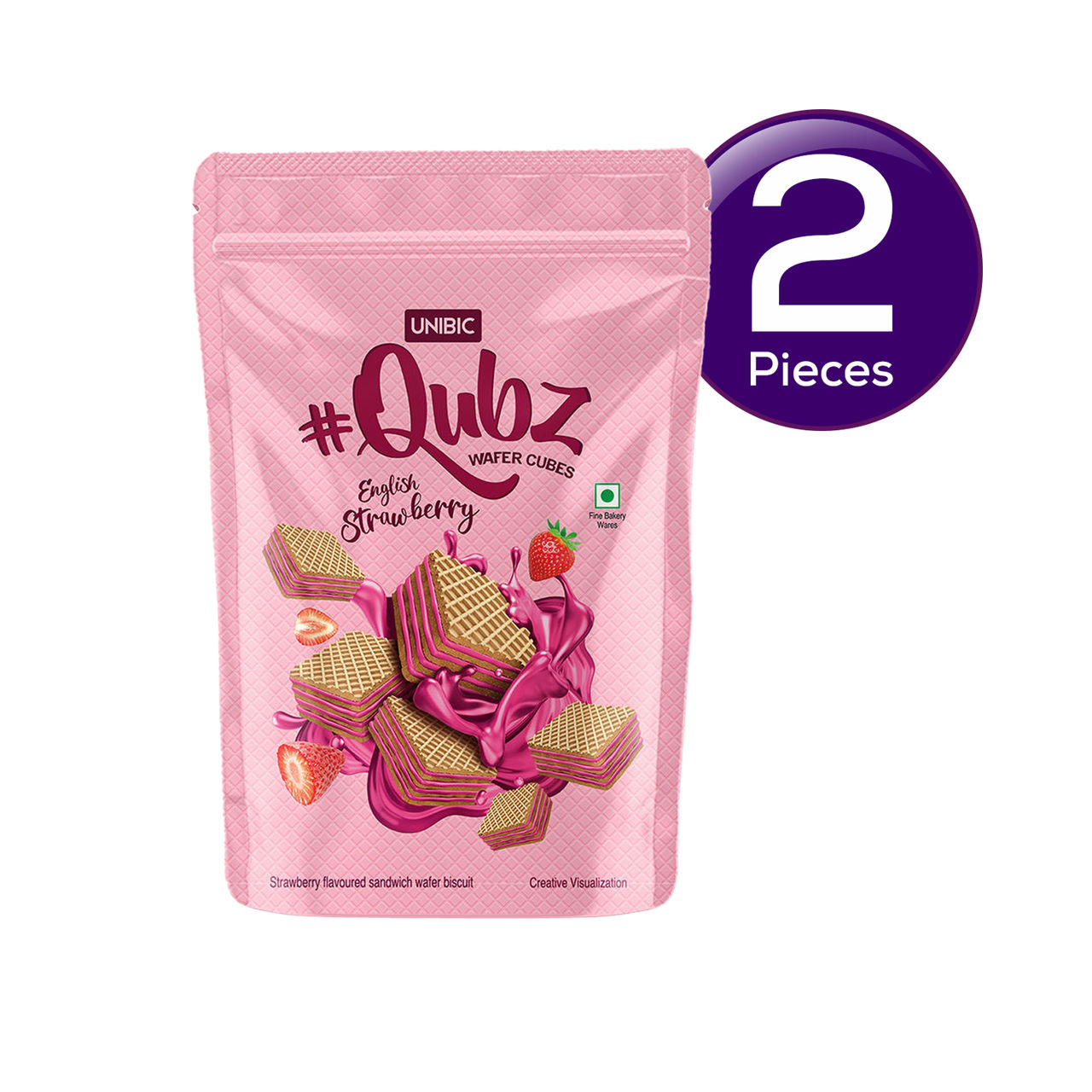 Unibic Wafer Strawberry Qubz 150 g Combo