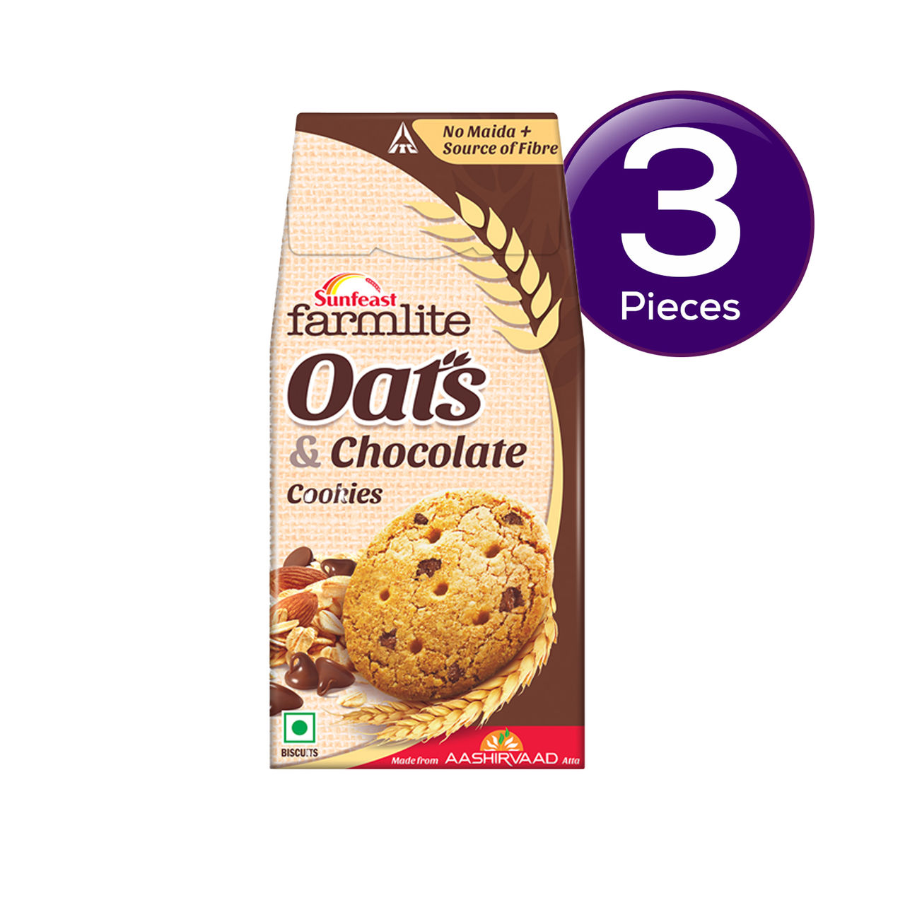 Sunfeast Farmlite Biscuit - Cookies - Oats And Chocolate 150 g Combo