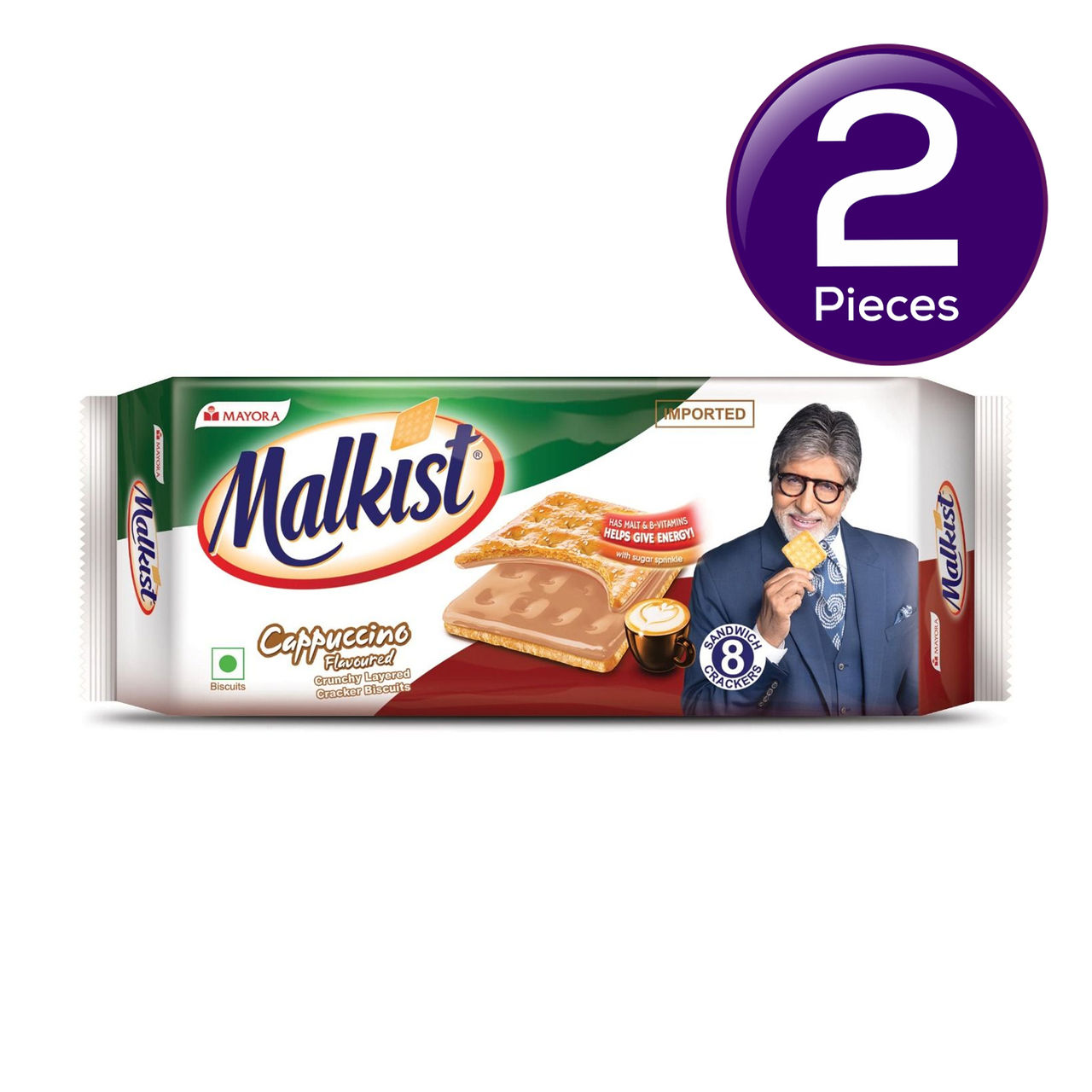 Malkist Cappuccino Flavoured Cracker Biscuits 144 g Combo