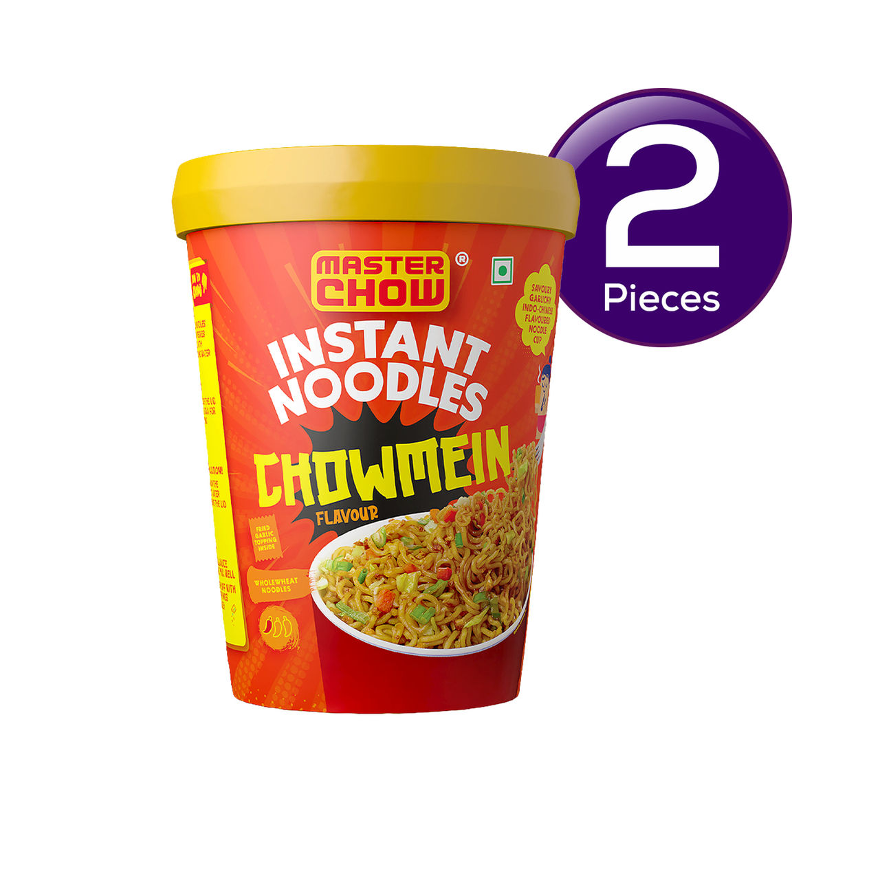 MasterChow Korean Instant Cup Noodles - Chowmein Flavour Veg 100 g Combo