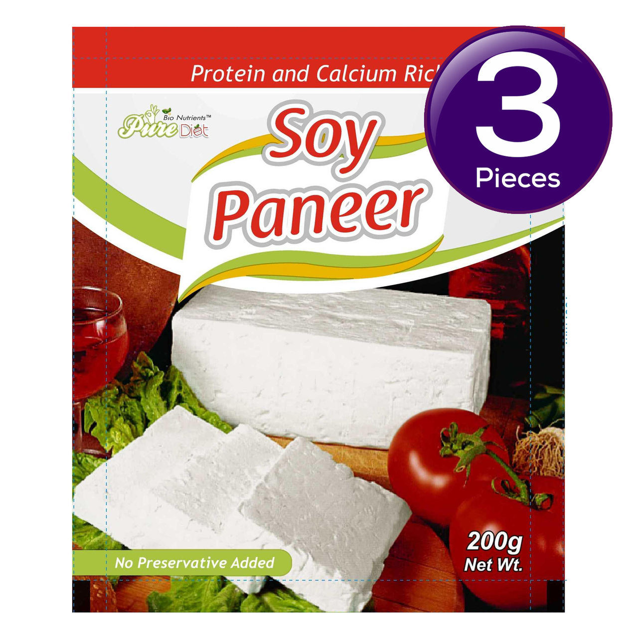 Bio Nutrients Pure Diet Soy Tofu Paneer 200 g Combo