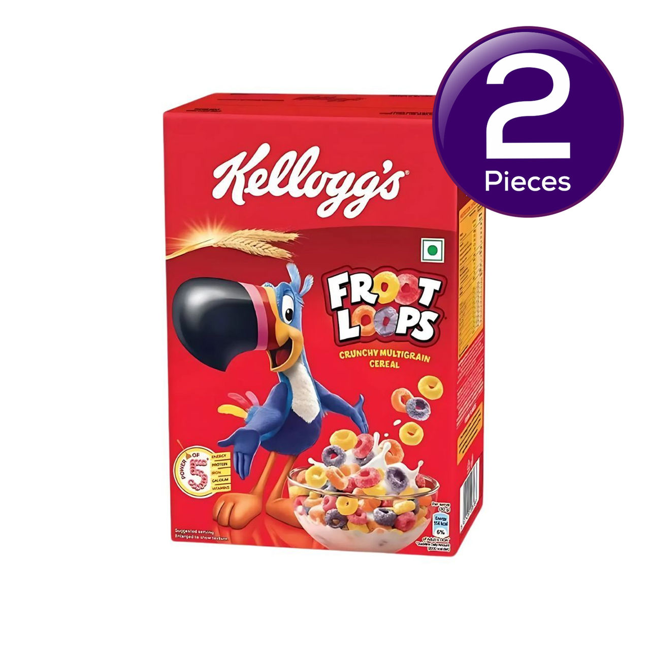 Kellogg's Froot Loops - Crunchy Multigrain Cereal 285 g Combo