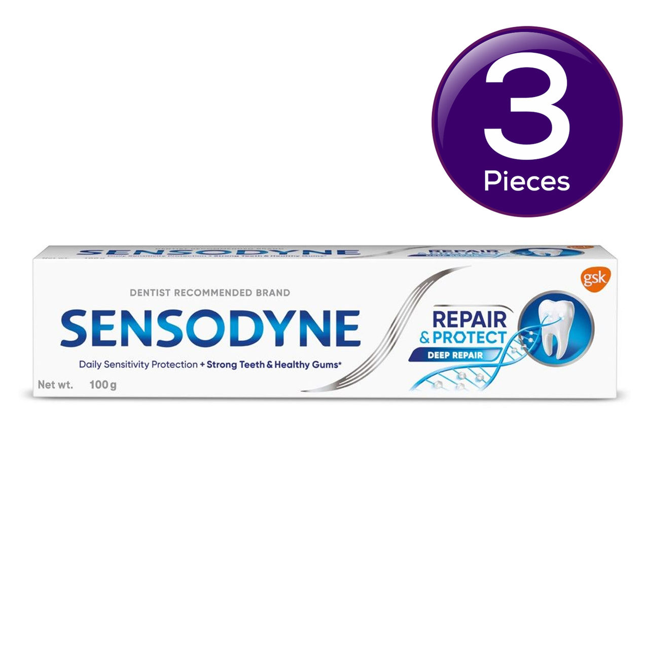 Sensodyne Toothpaste Repair & Protect, Tooth Paste For Deep Repair Of Sensitive Teeth 100 g Combo