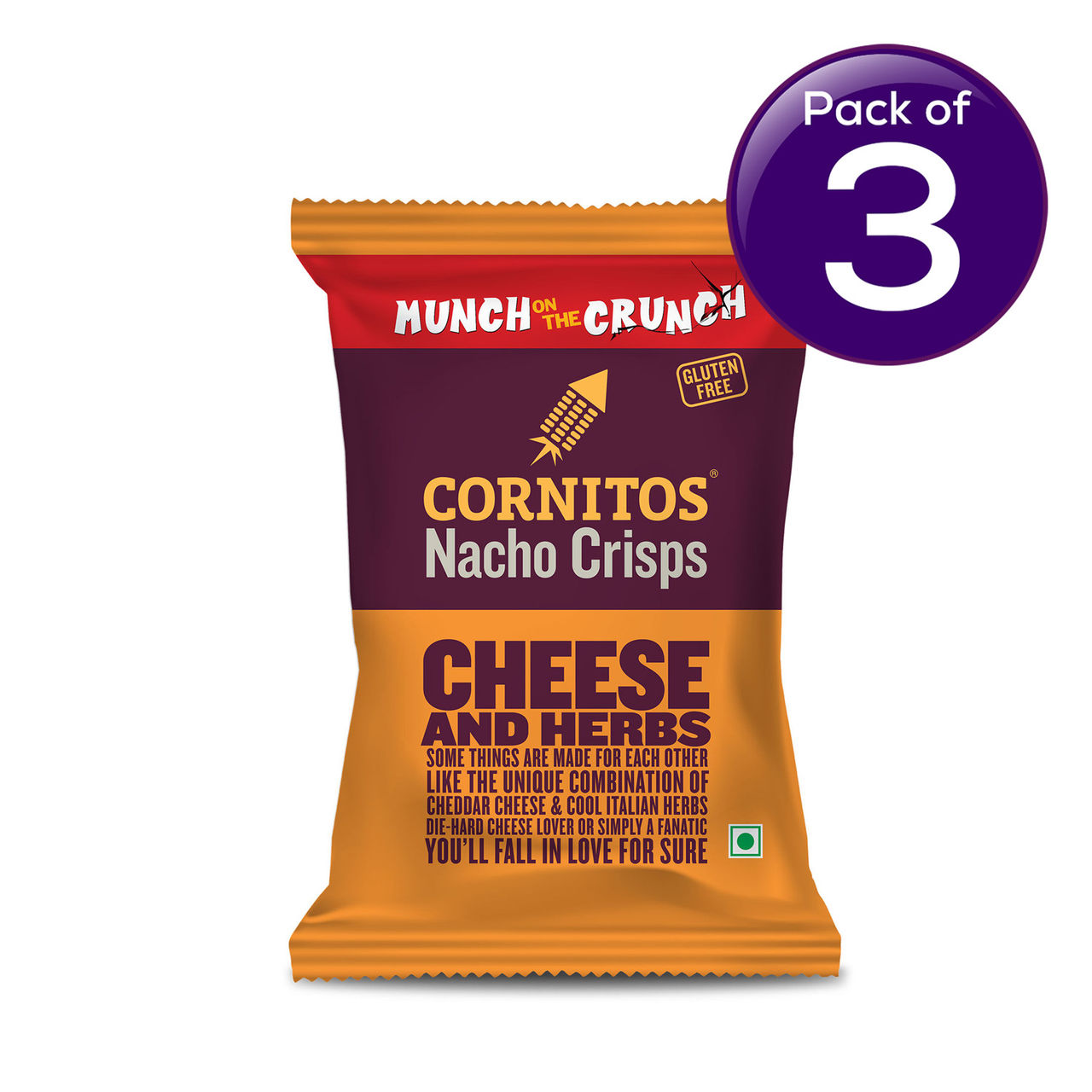 Cornitos Nacho Crisps - Cheese And Herbs 77 g Combo