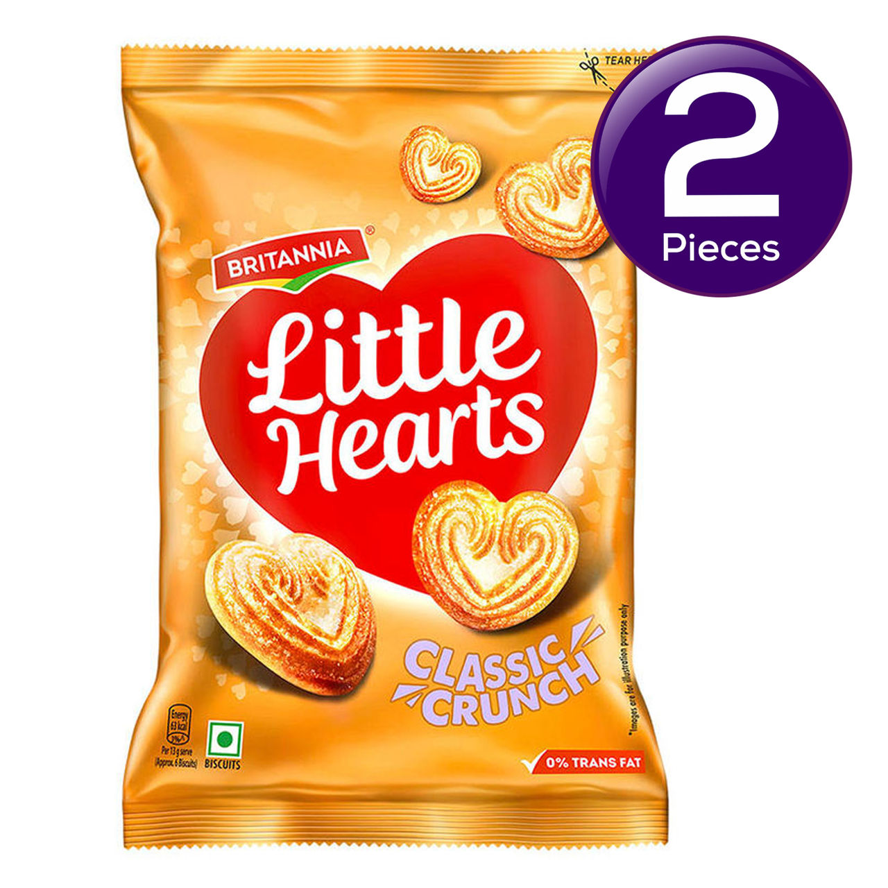 Britannia Little Hearts Classic Crunch Biscuit 70 g Combo