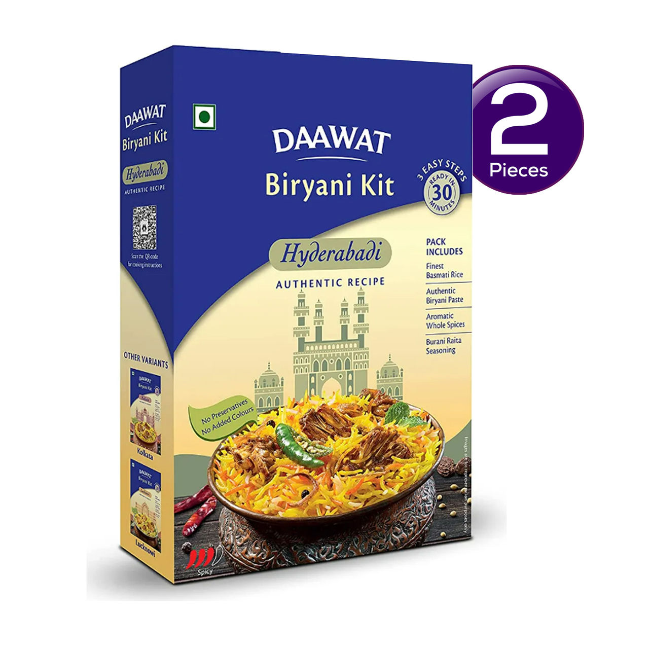 Dawaat Biryani Kit Hyderabadi Ready to cook 334 g Combo