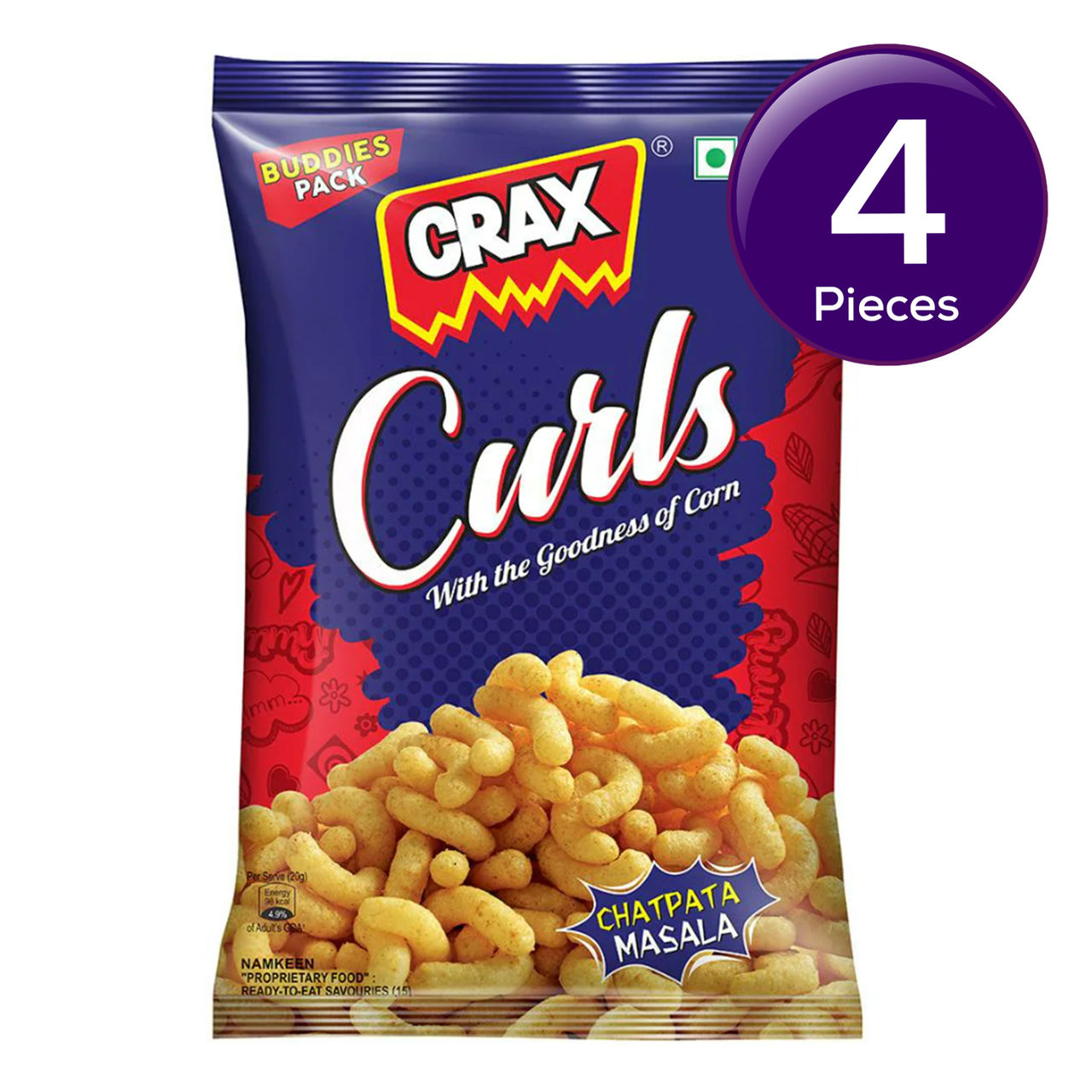 Crax Curls Chatpata Masala Puffs 82 g Combo