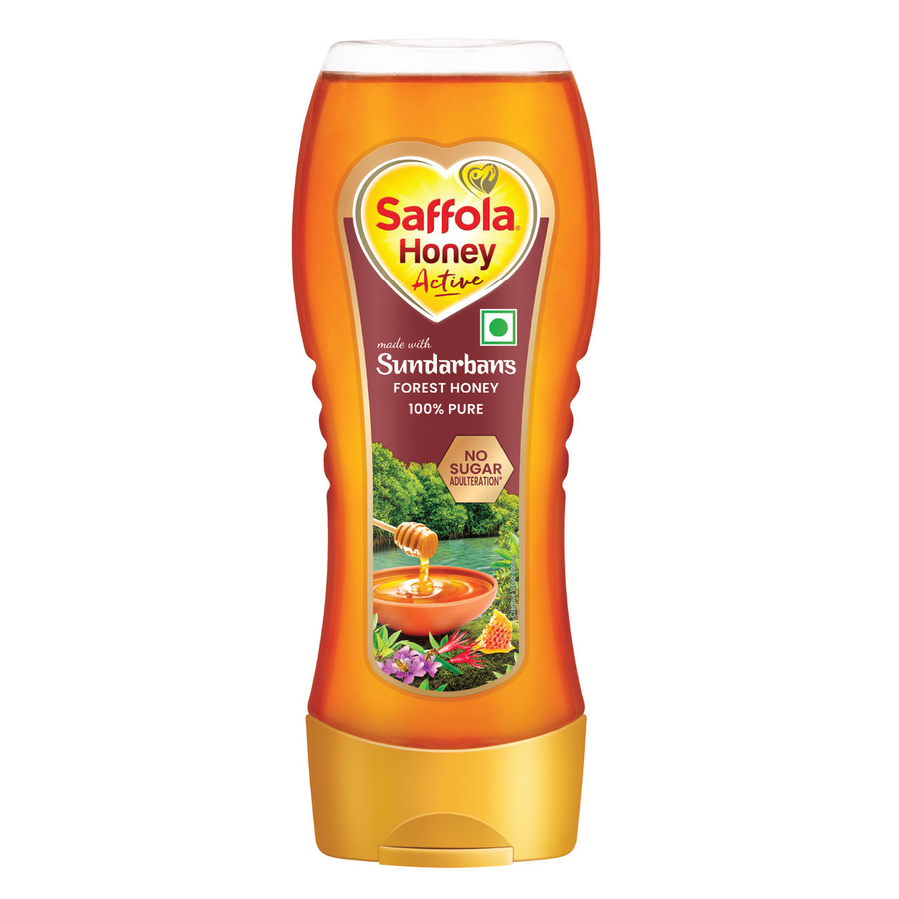 Saffola Foods Honey Active | Made with Sundarban Forest Honey | 100% Pure Honey