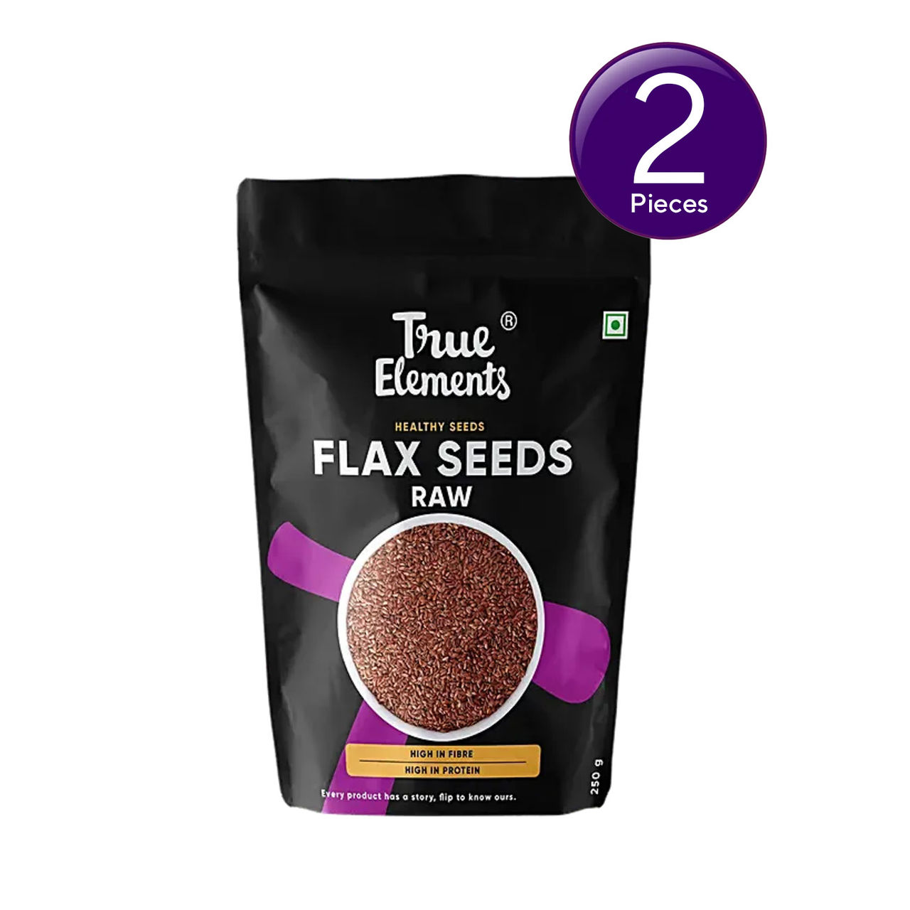 True Elements Flax Seeds Raw 250 g X 2 Combo