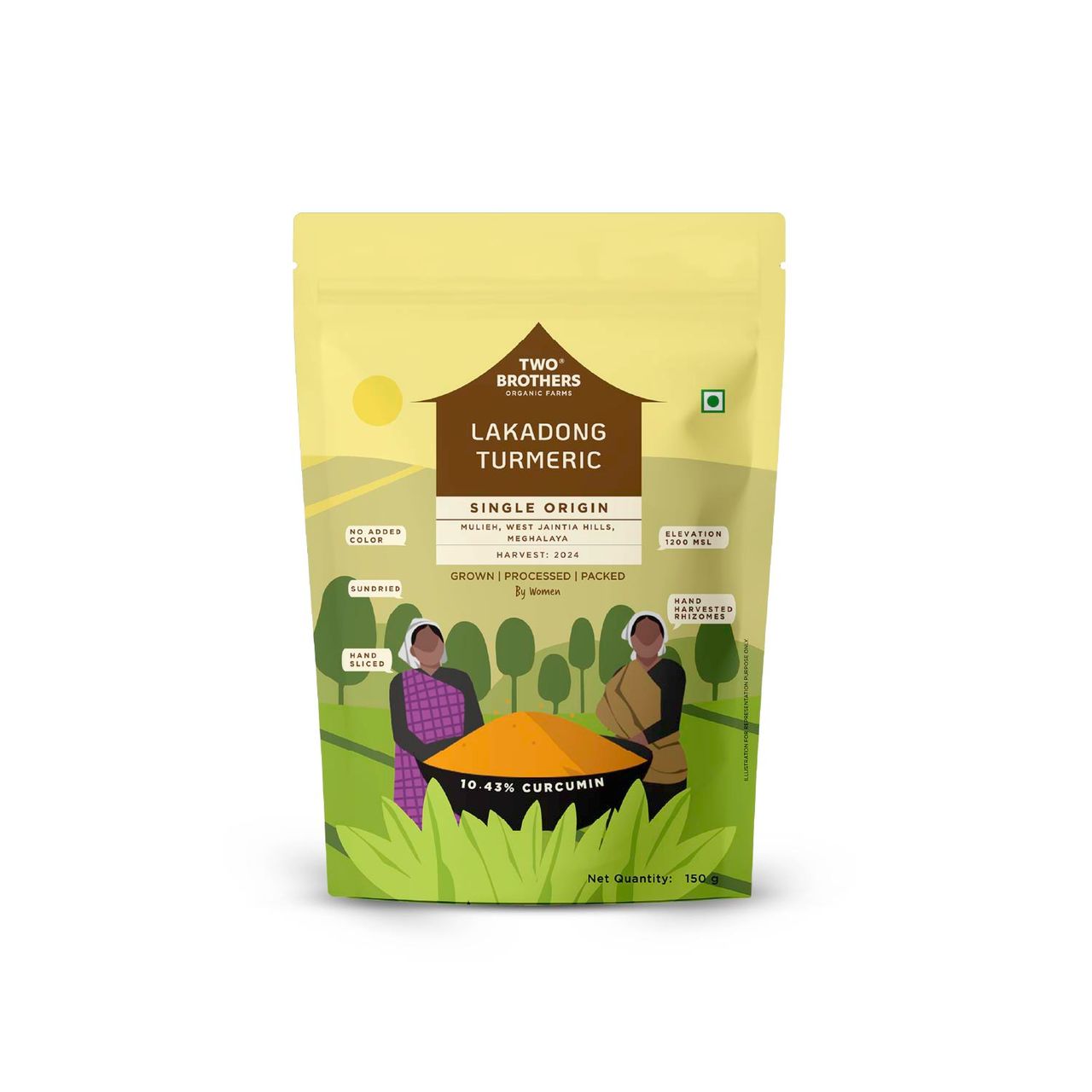 Two Brothers Single Origin Lakadong Turmeric Powder